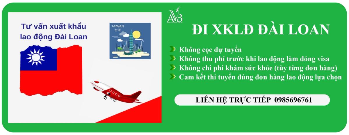 xuất khẩu lao động đài loan AVB