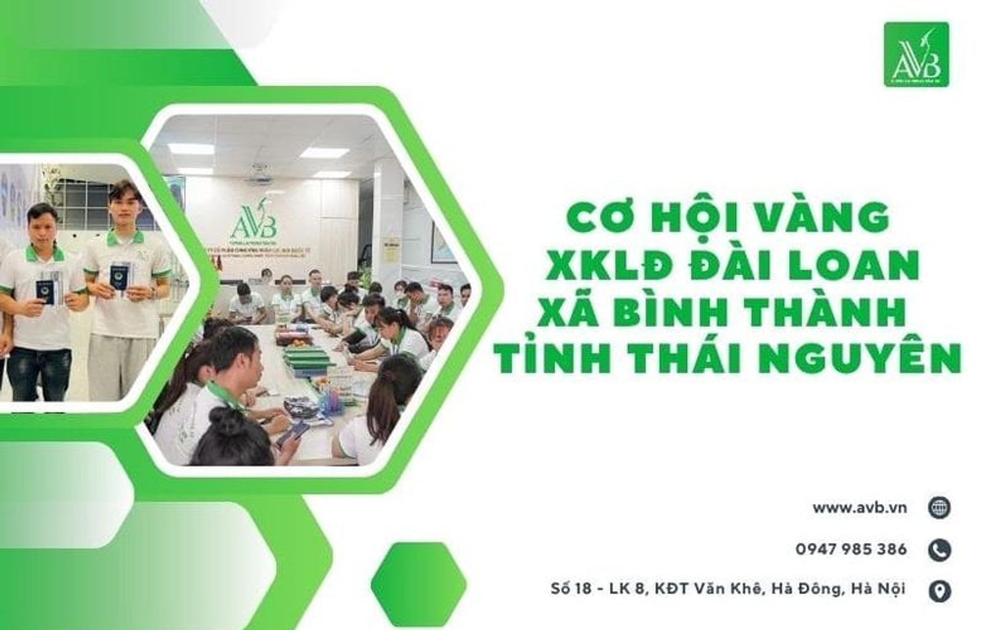 Cơ hội Vàng XKLĐ Đài Loan tại xã Bình Thành, Thái Nguyên - Đơn hàng đa dạng