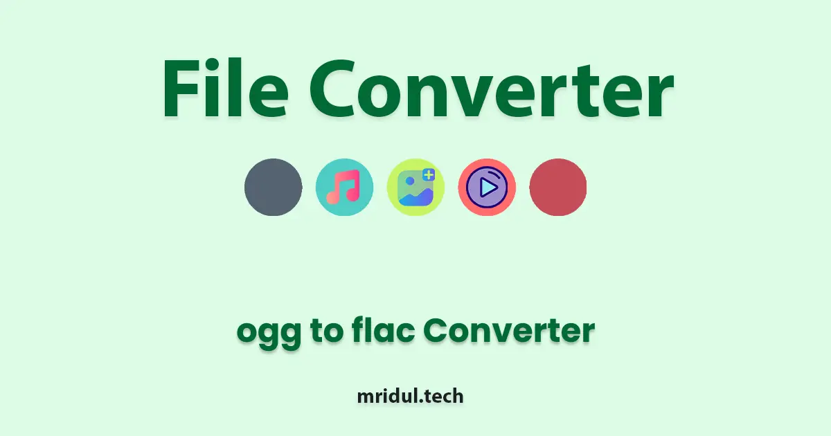 Free ogg to flac Converter Tool