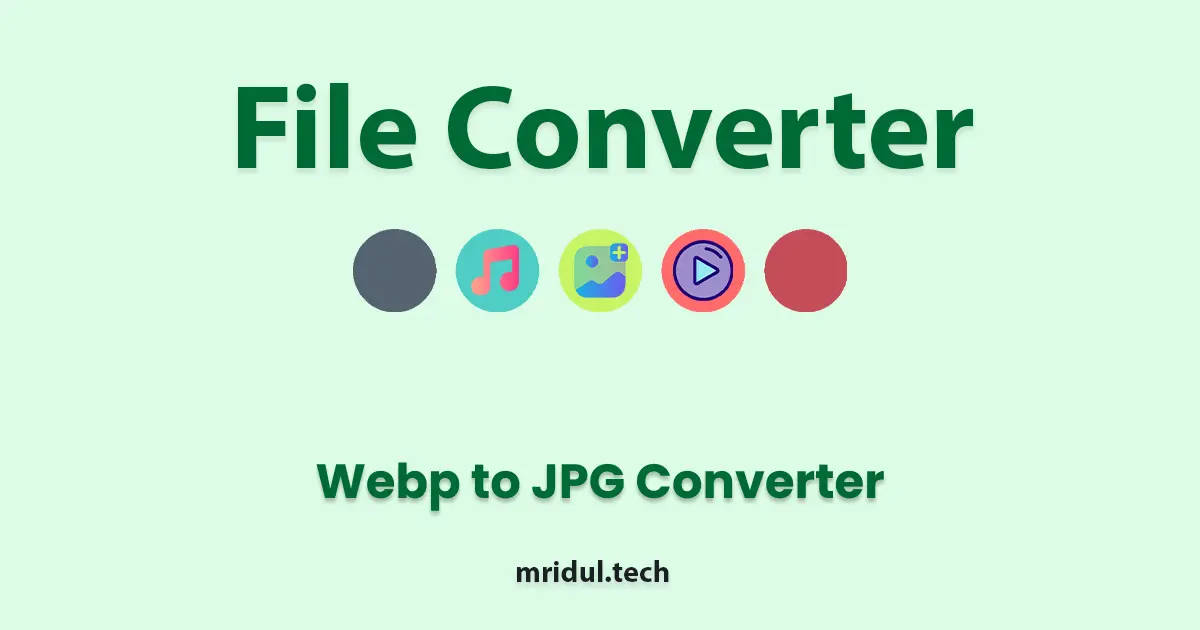 Free Online Webp to JPG Converter tool
