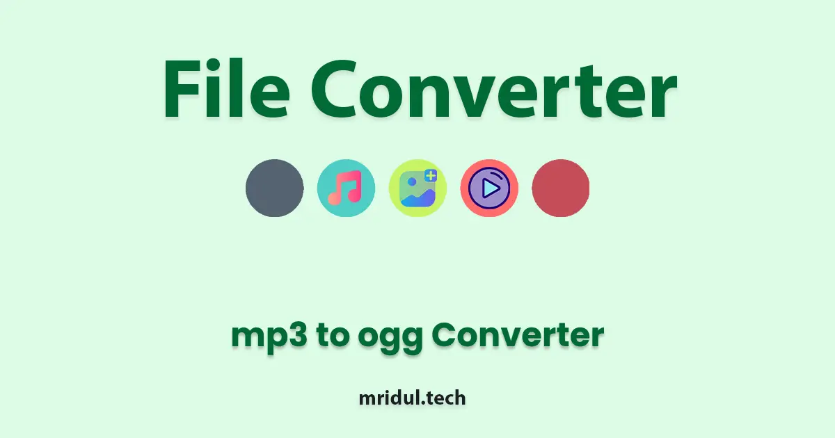 Free mp3 to ogg Converter Tool