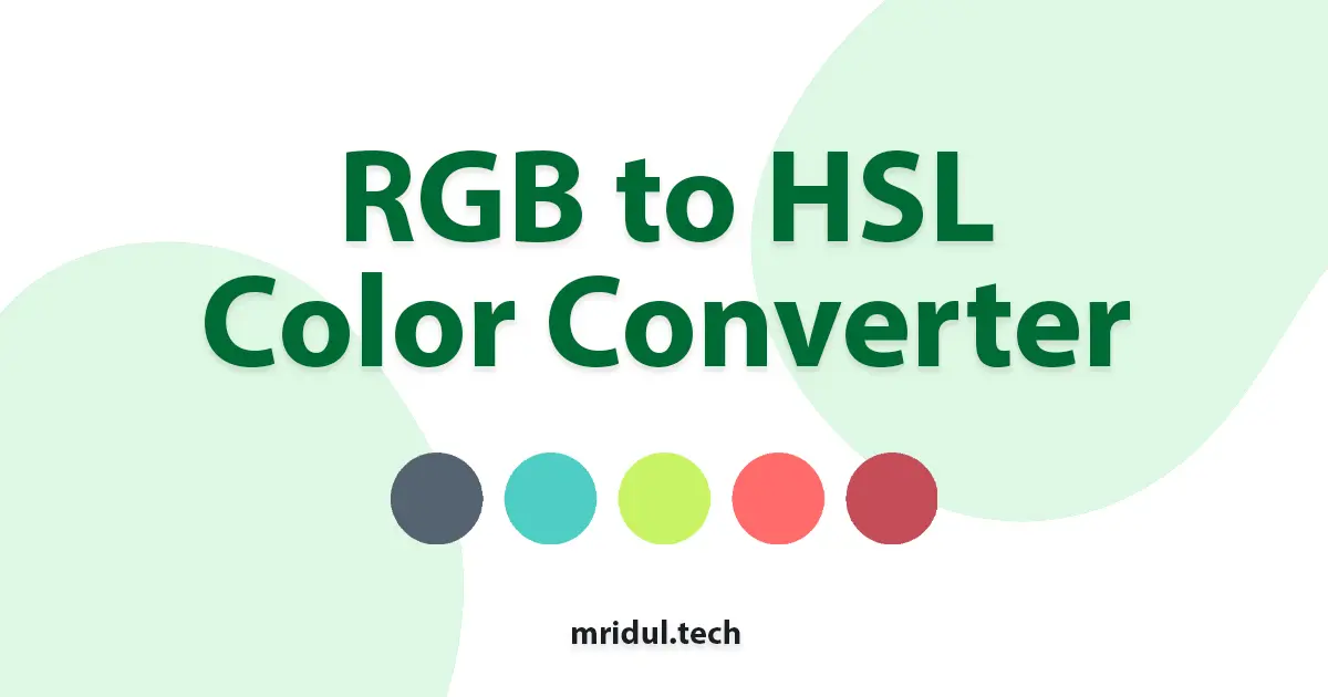 RGB to HSL Color Converter
