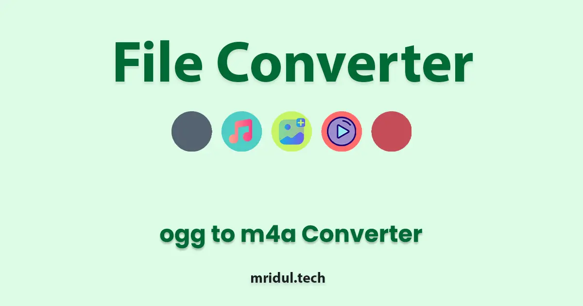Free ogg to m4a Converter Tool