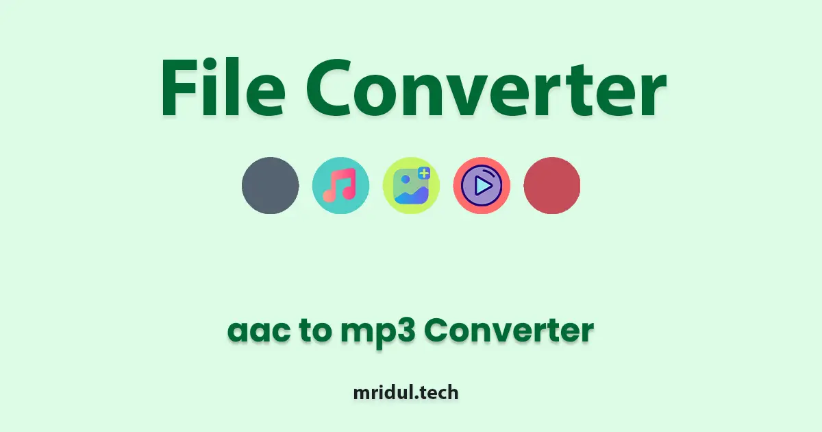 Free aac to mp3 Converter Tool