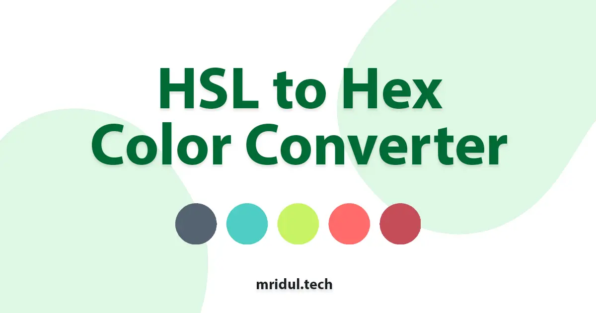 HSL to Hex Color Converter