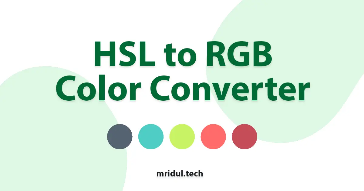 HSL to RGB Color Converter