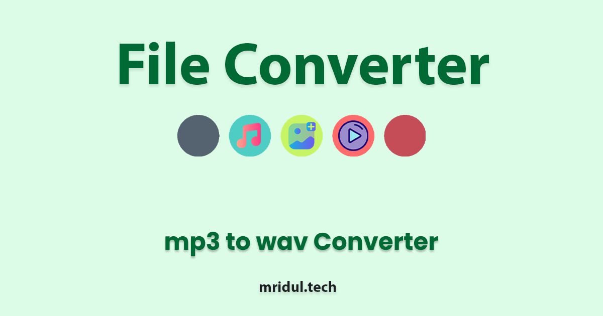Free wav to mp3 Converter Tool