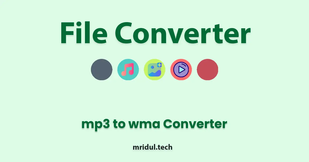 Free mp3 to wma Converter Tool