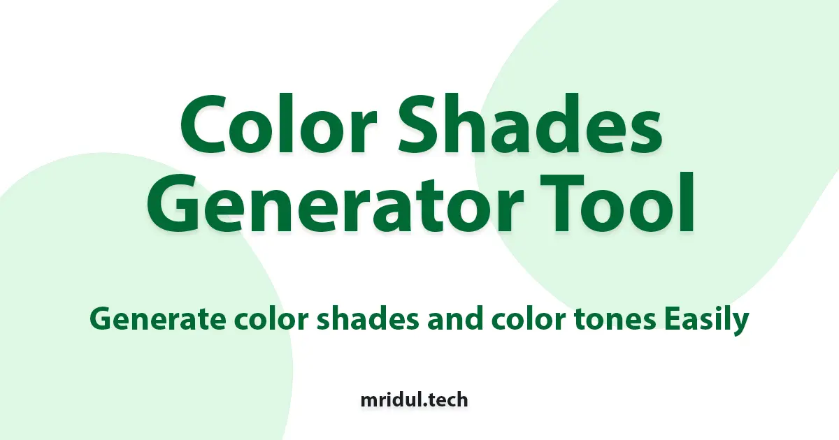 Color Shades Generator