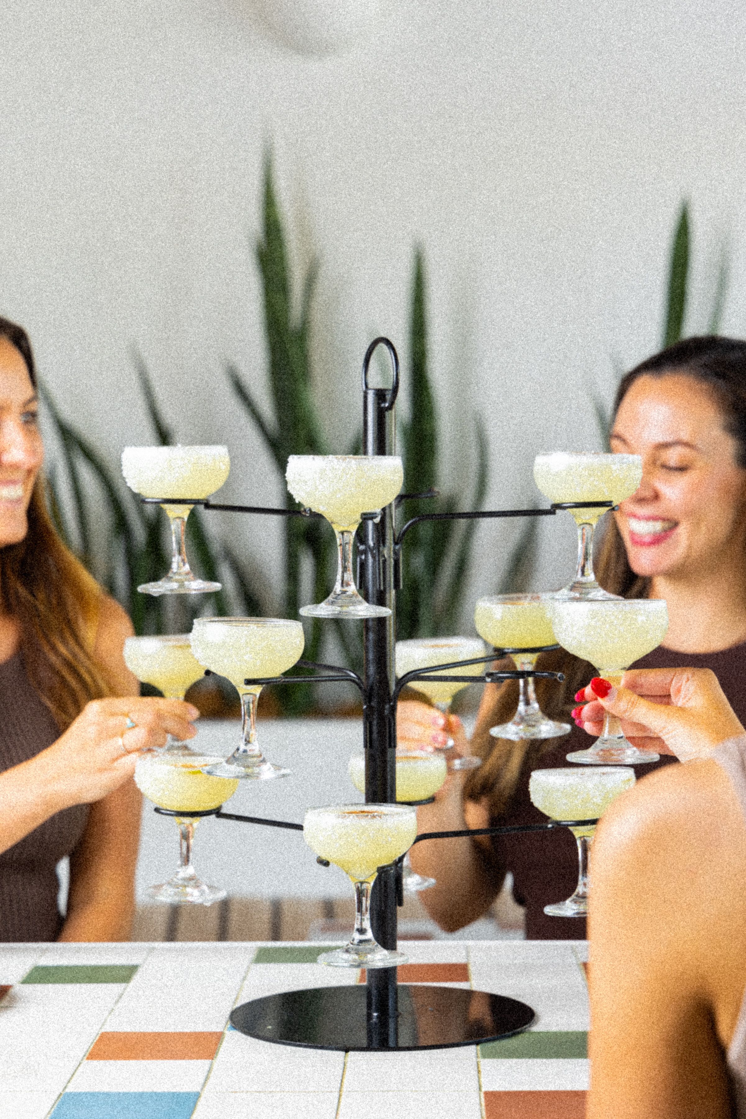 Group drink from a daiquiri tree