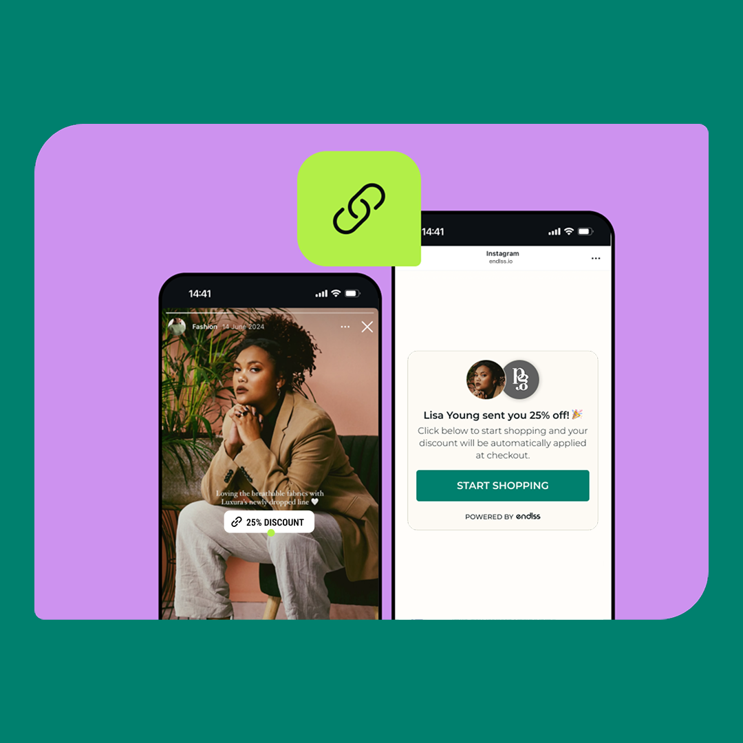 Image showing an Influencer reel with a Smart Affiliate Link to shop.