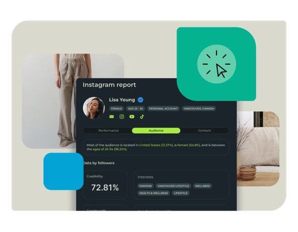 Image showing a report on an Influencer's / Affiliate's instagram data on Endlss