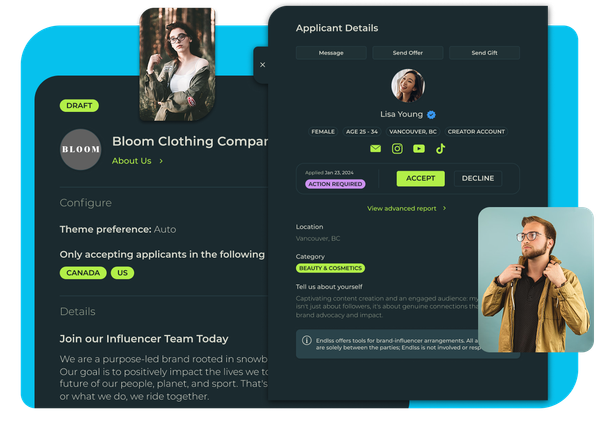 Image showing a Gift sent to an Influencer through Endlss.