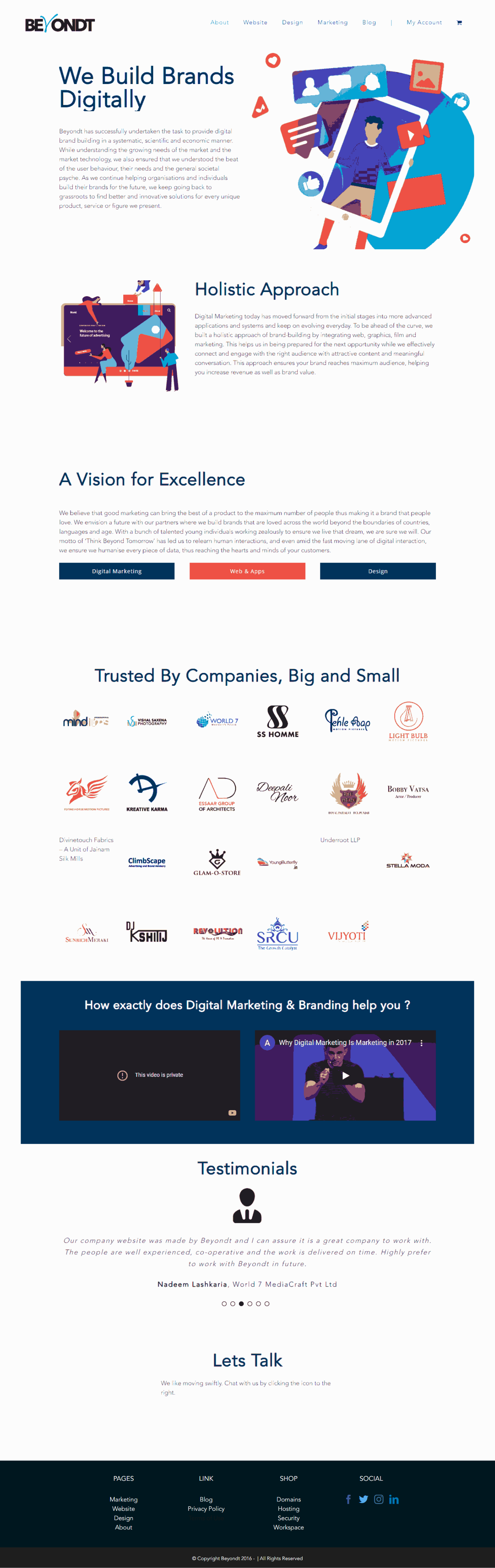 Beyondt – Business / Corporate Website – Home (desktop)