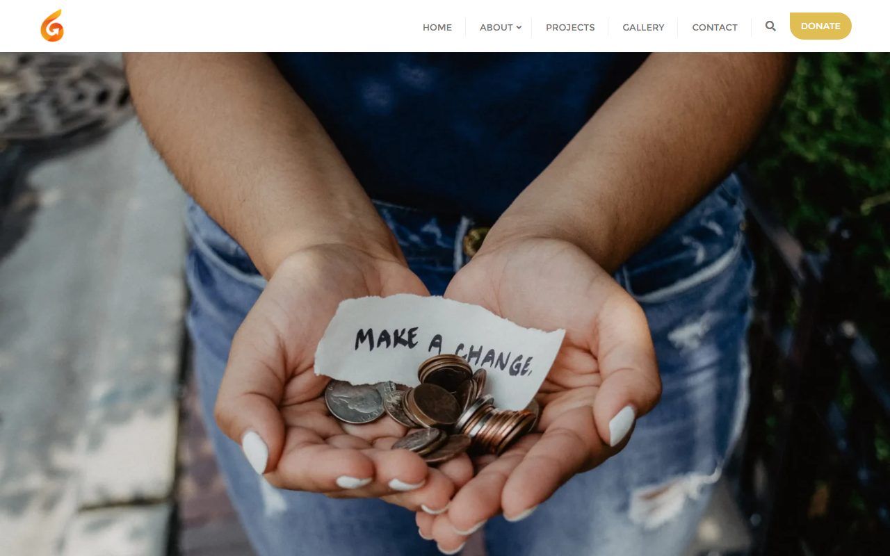 Give-Back Organisation – NGO / Non-profit Website