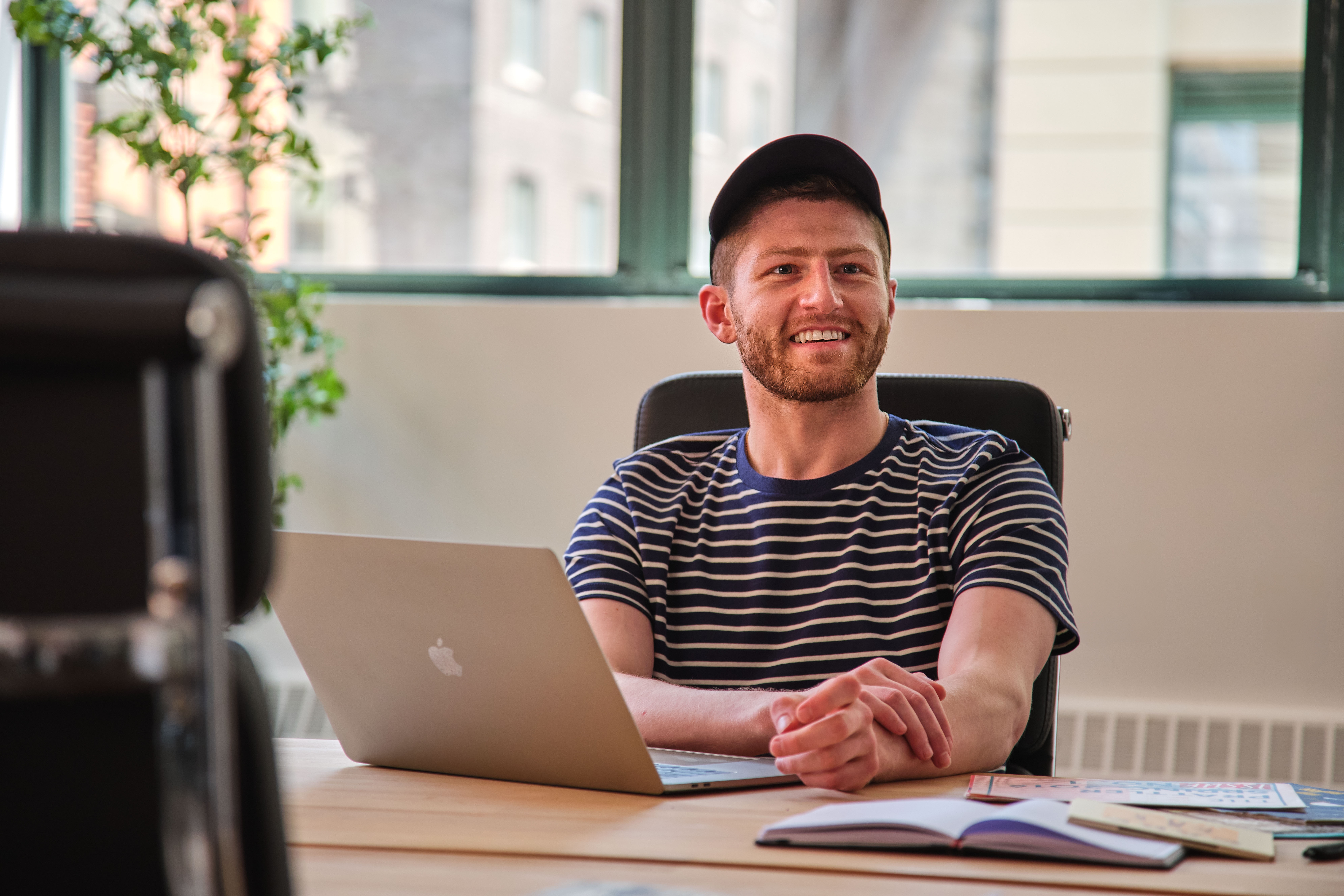 Man sitting at desk