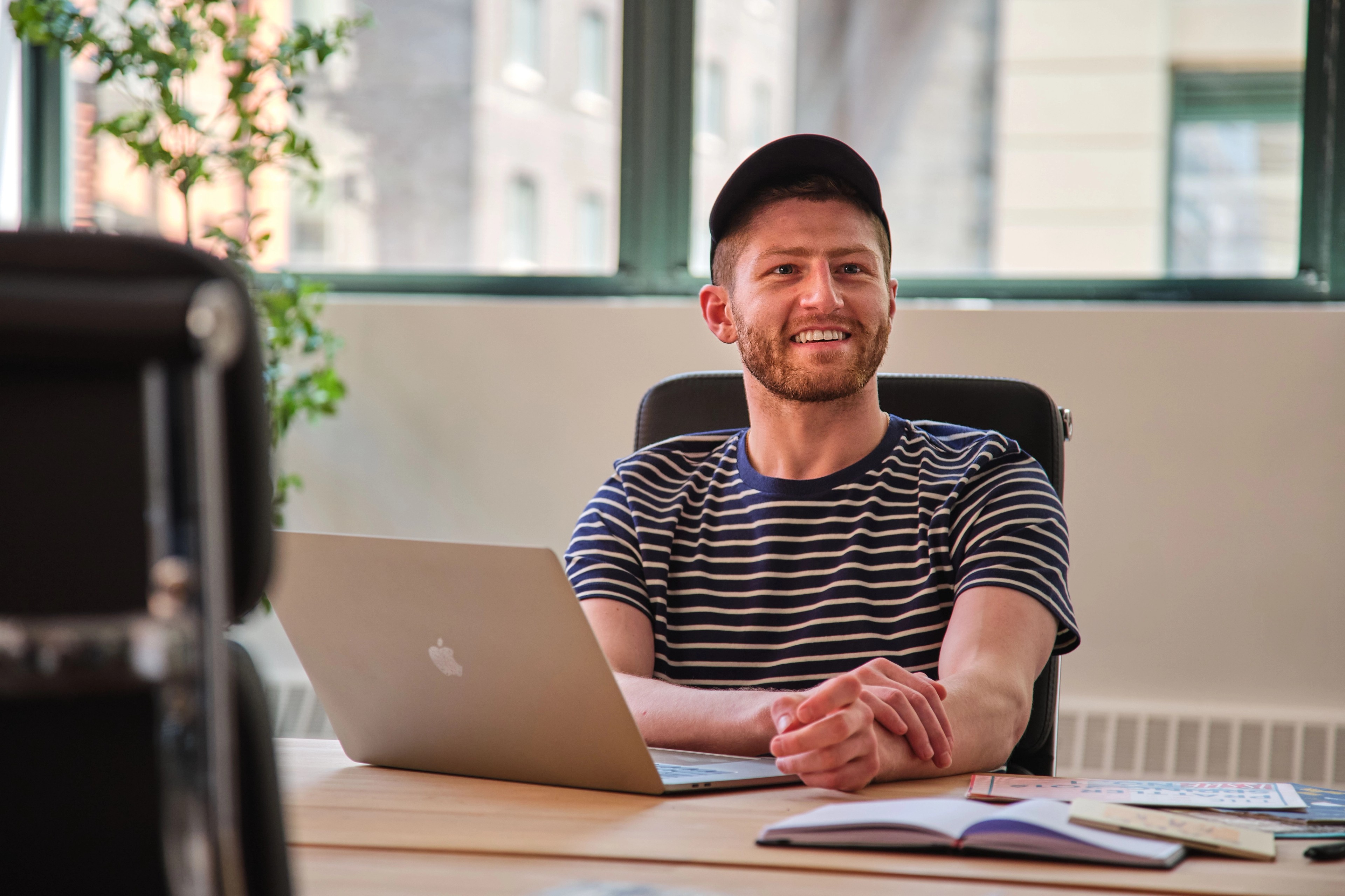 Man sitting at desk