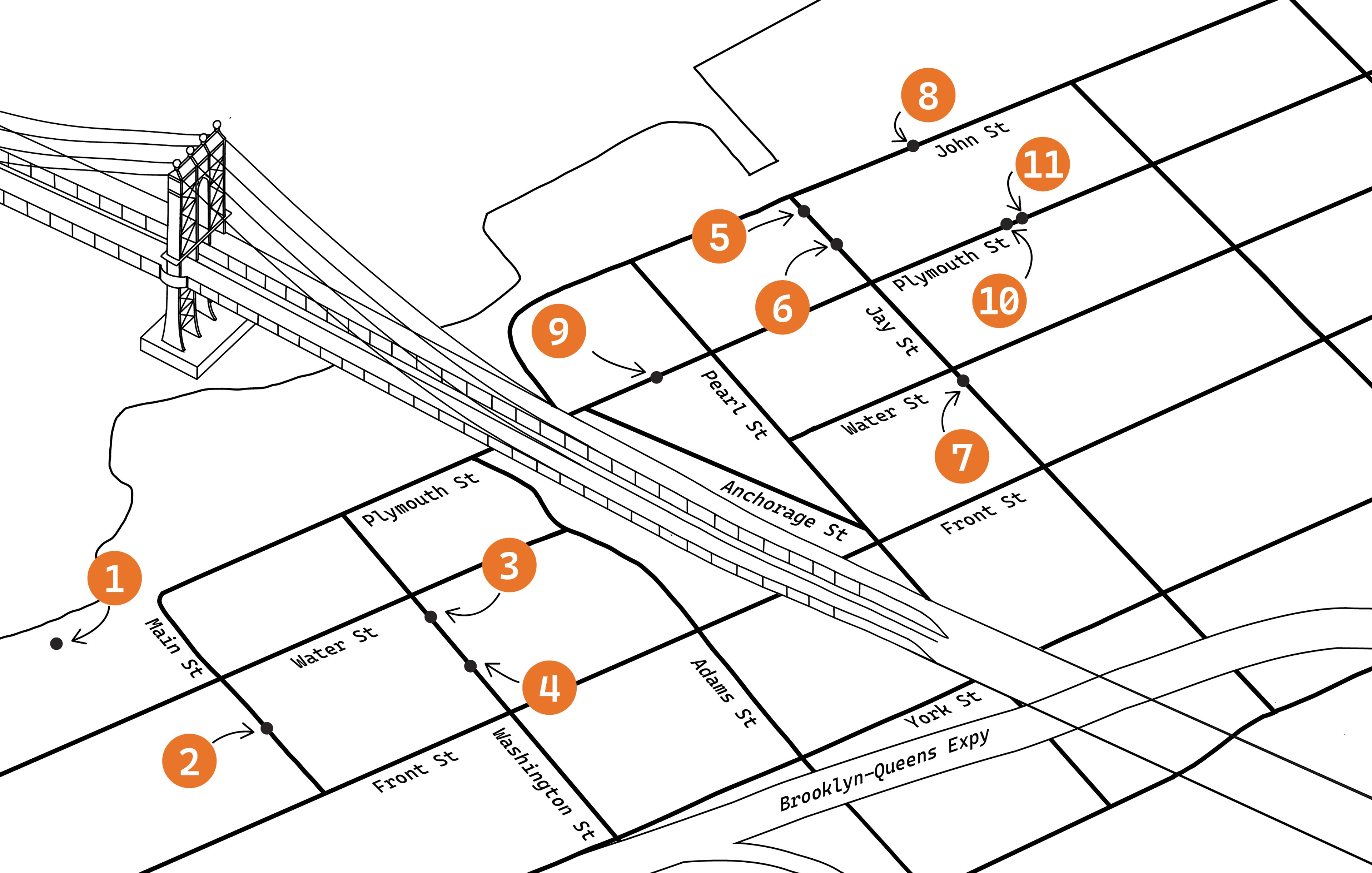 map of DUMBO design day open studios