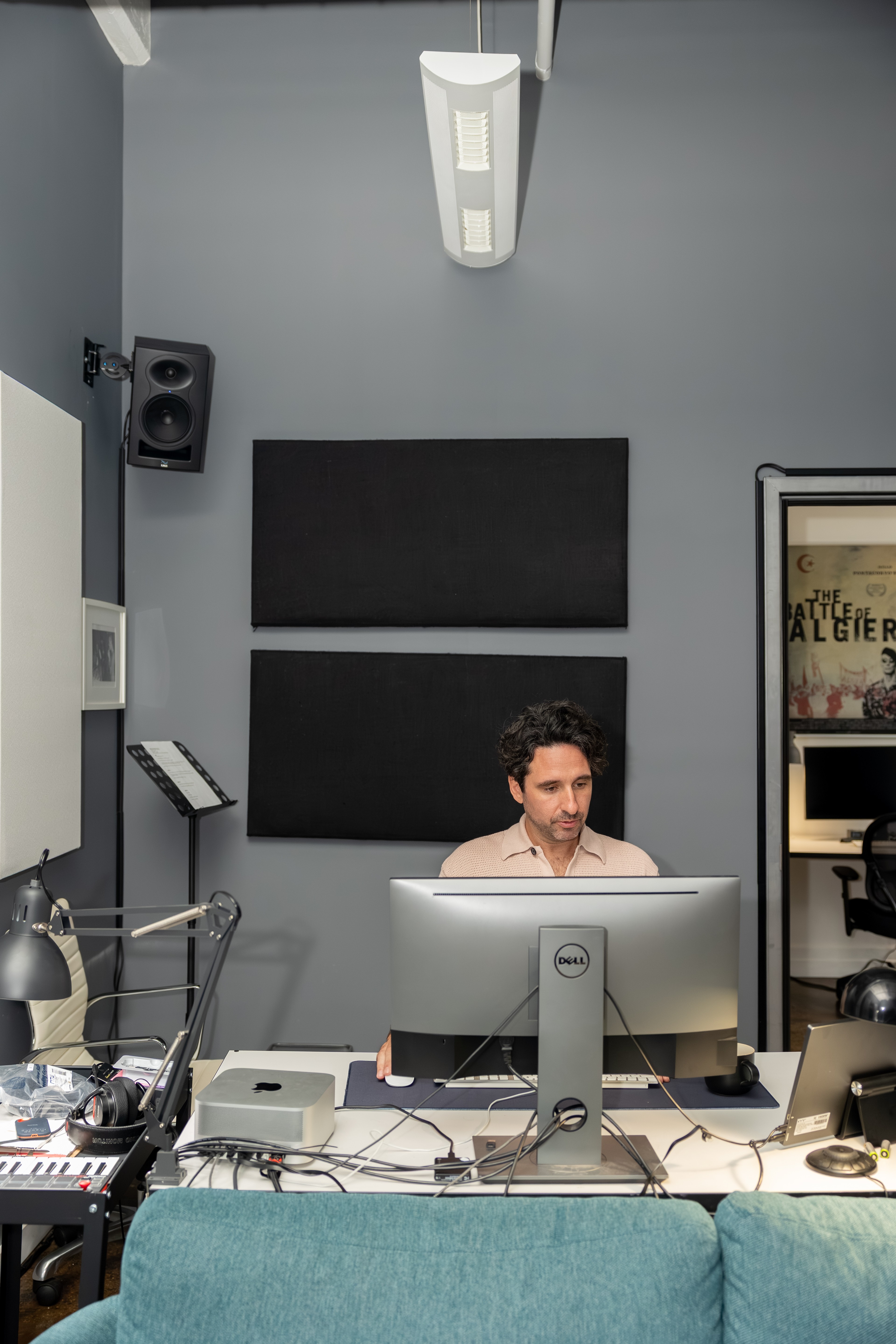 Alex Lavioli working at his desk