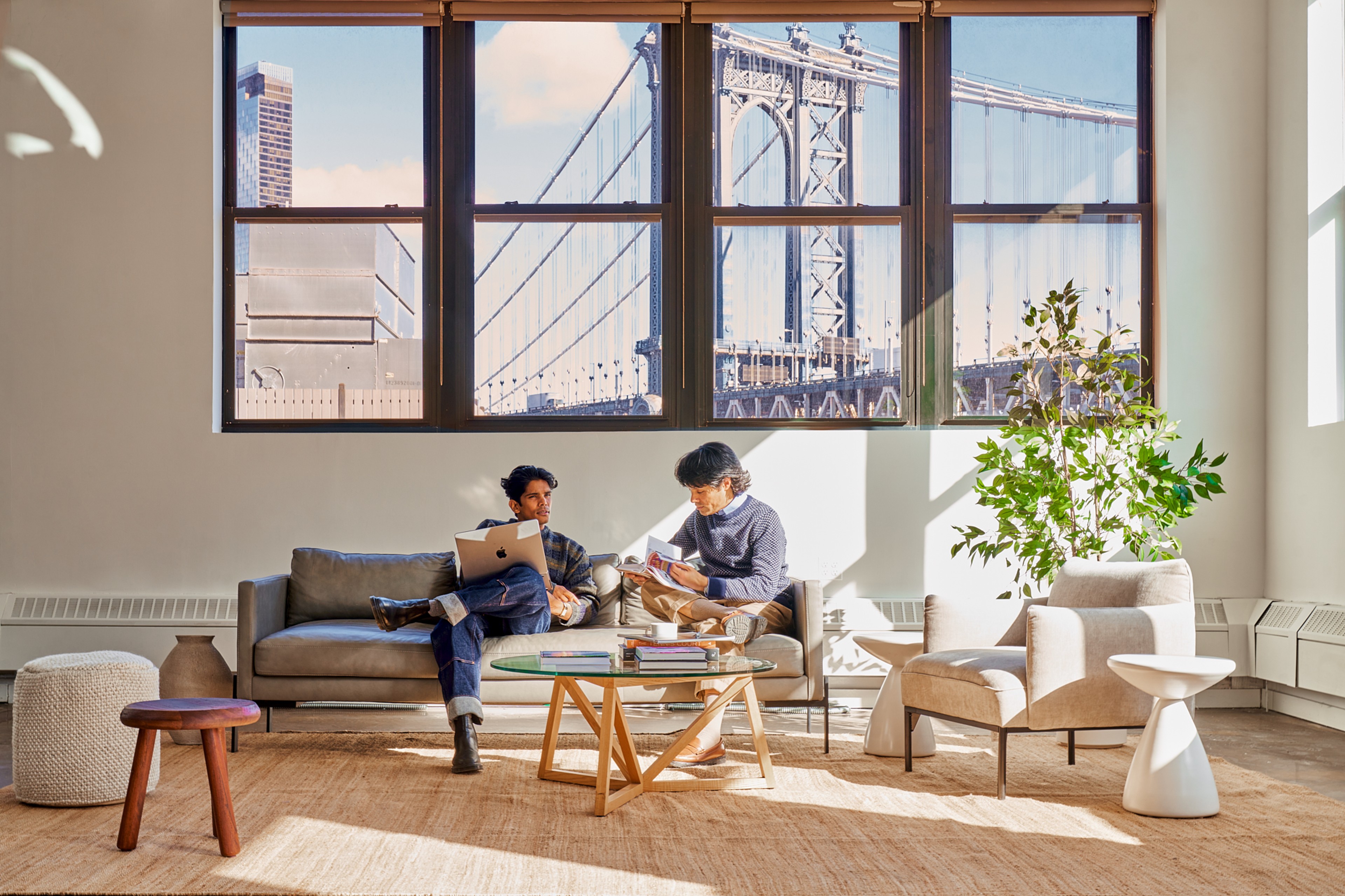 office with view of the Manhattan Bridge