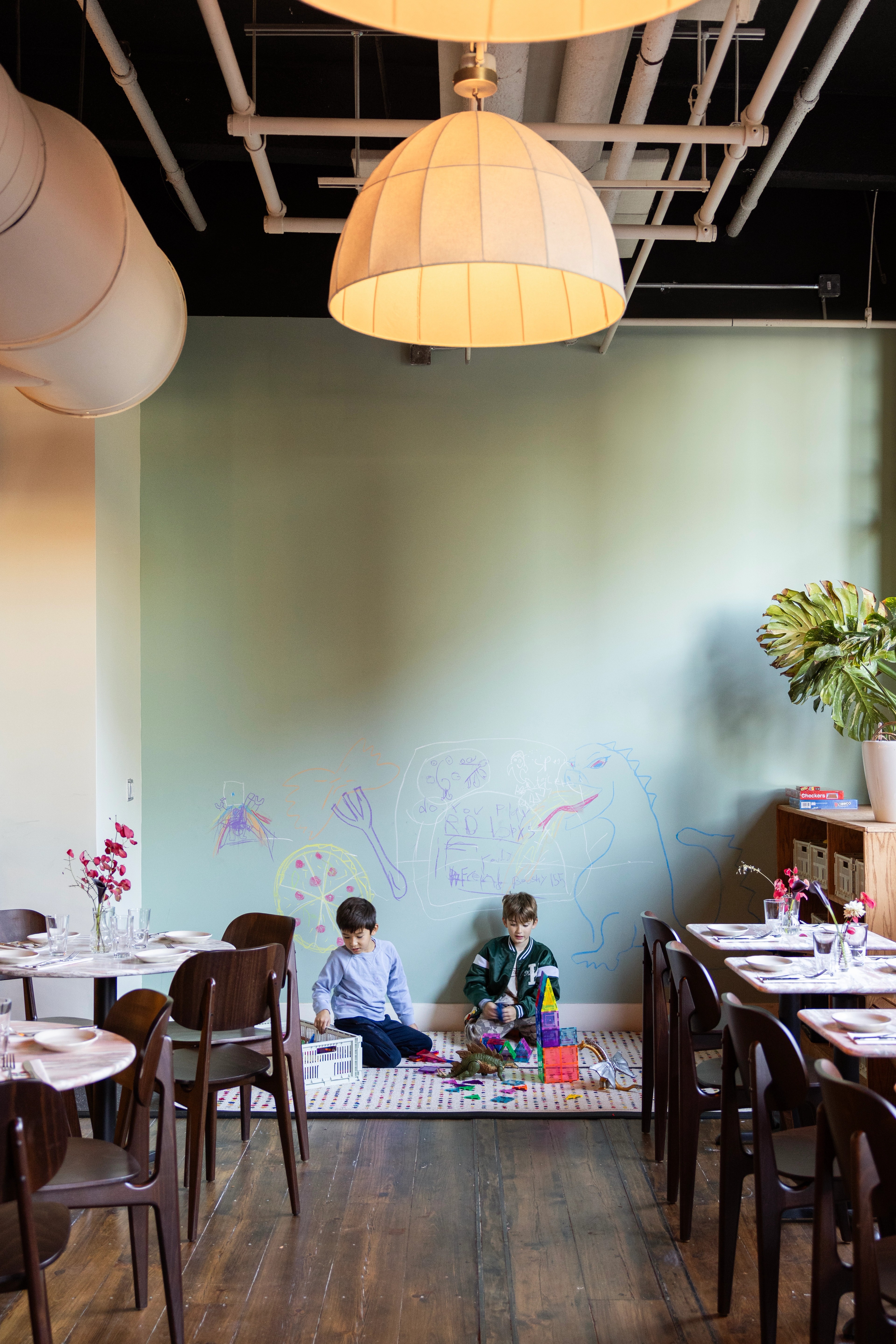 children's play area inside the restaurant