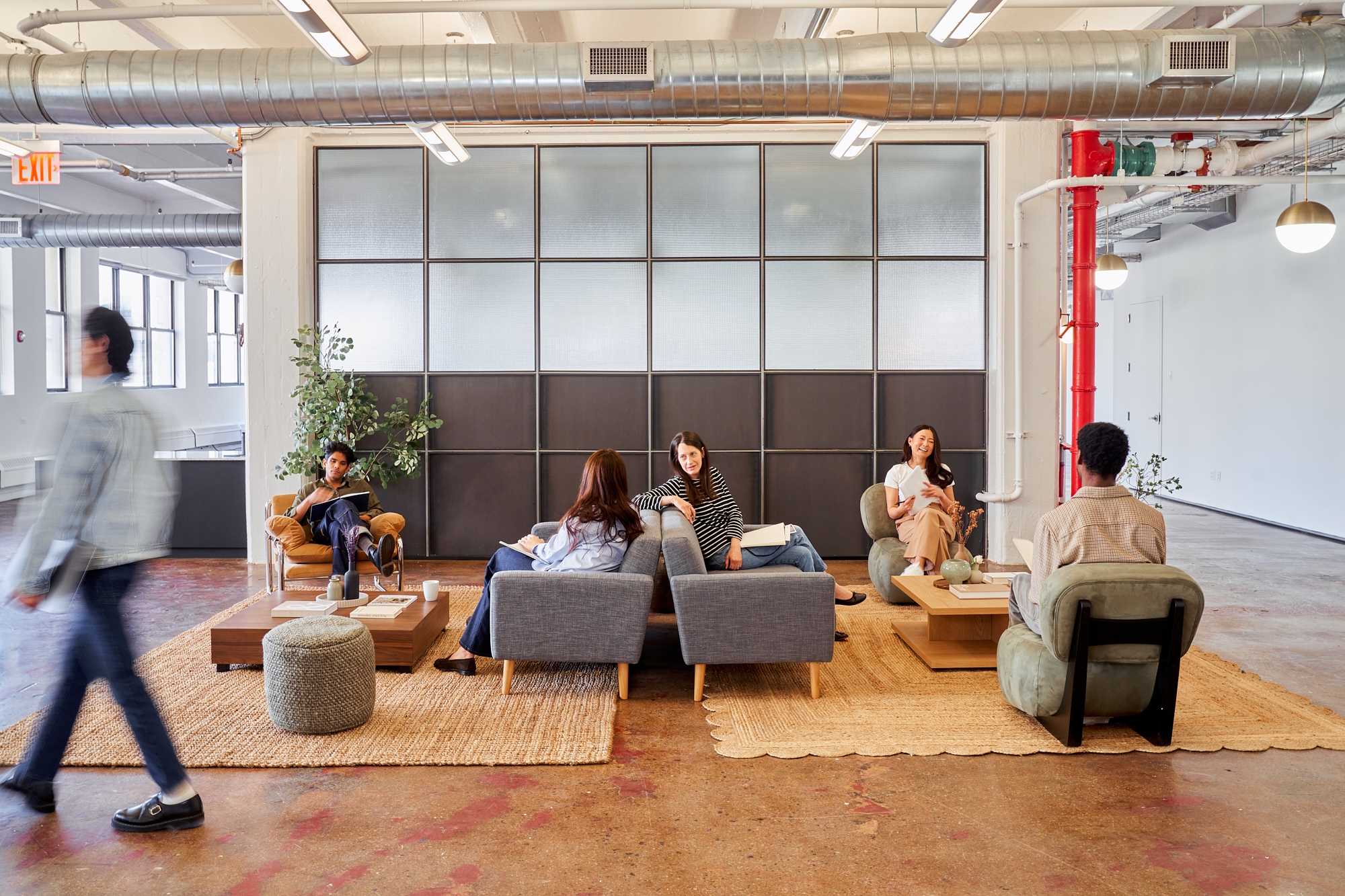 Employees working in prebuilt brooklyn office space