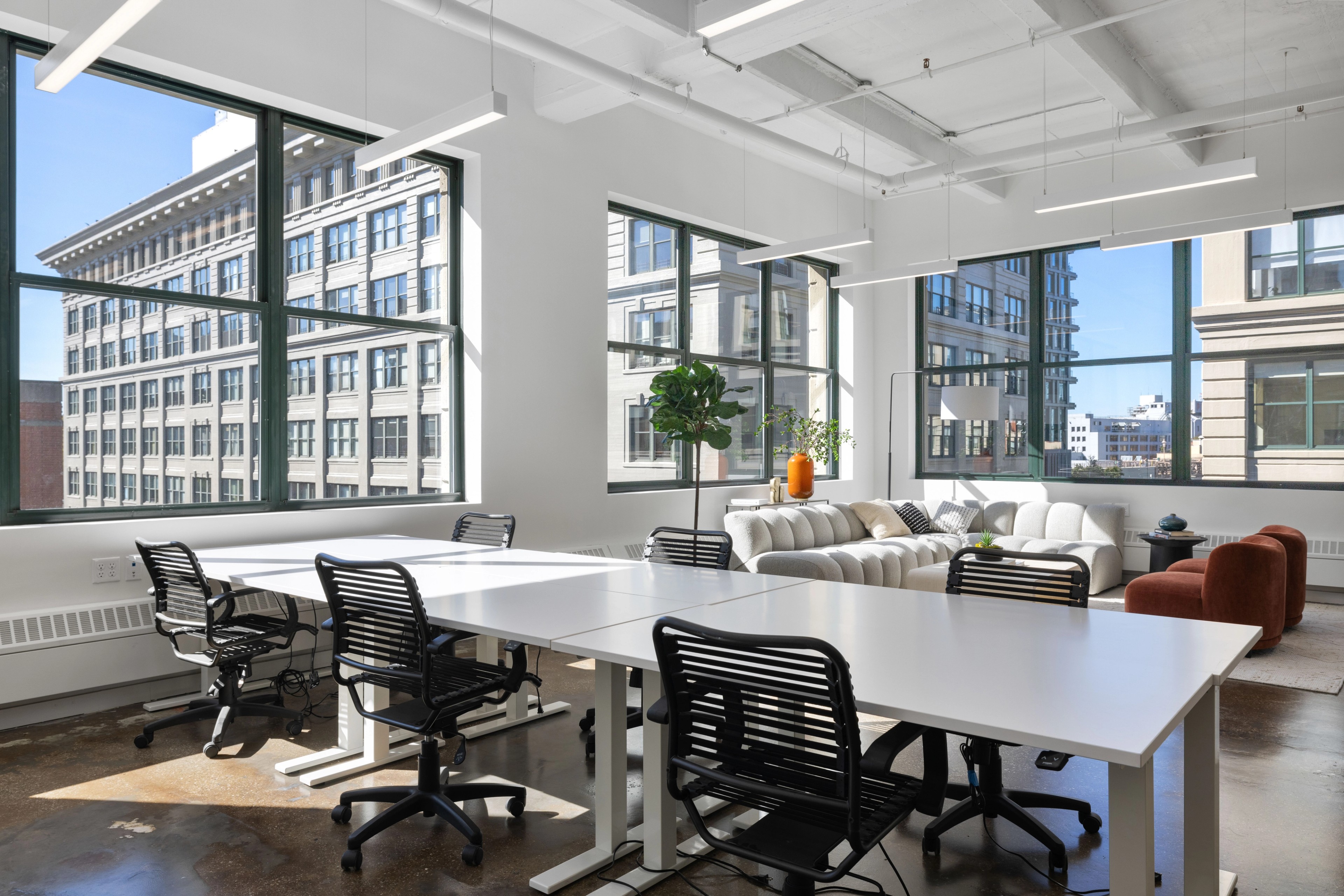 Sunny corner office space