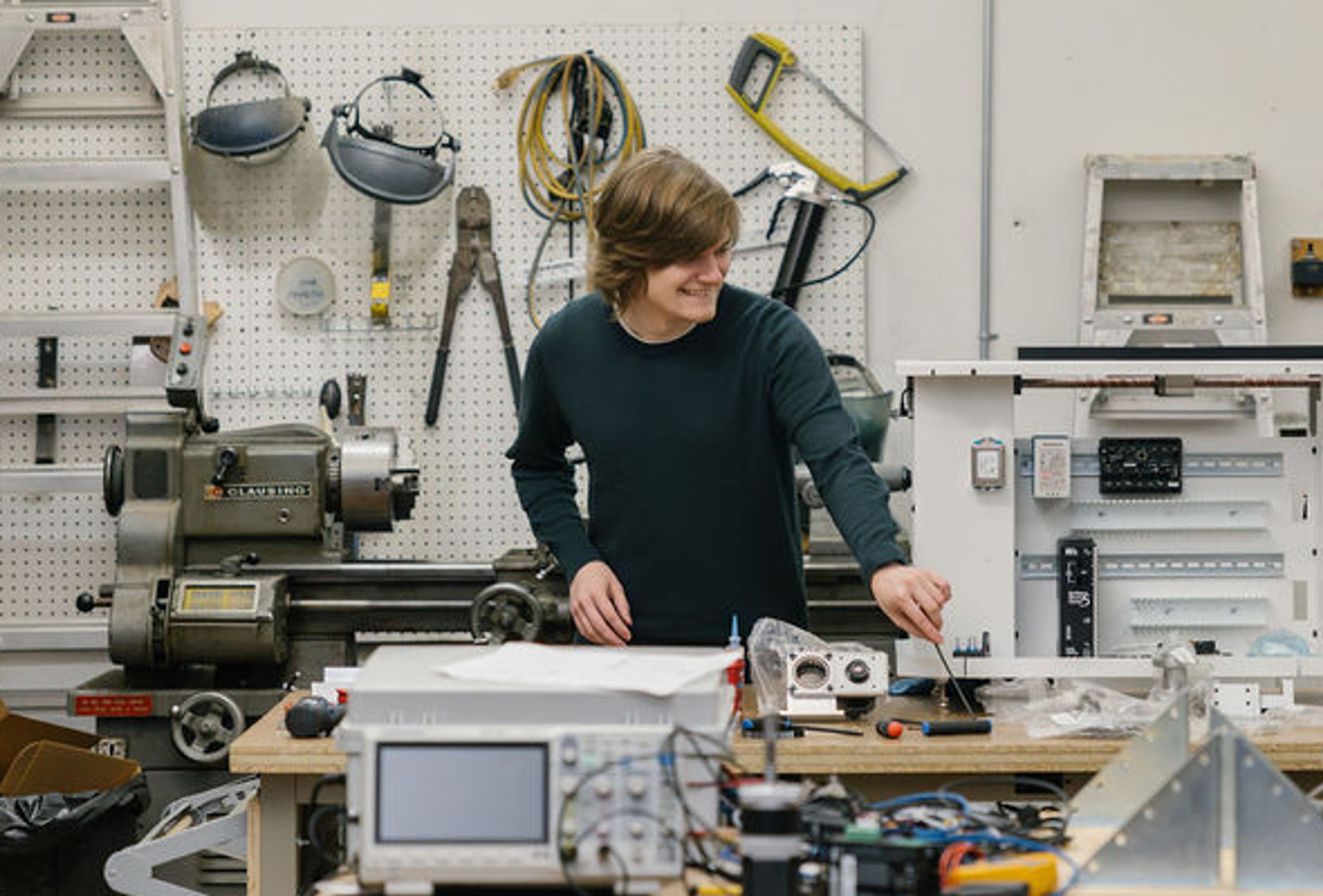 man creating in workshop
