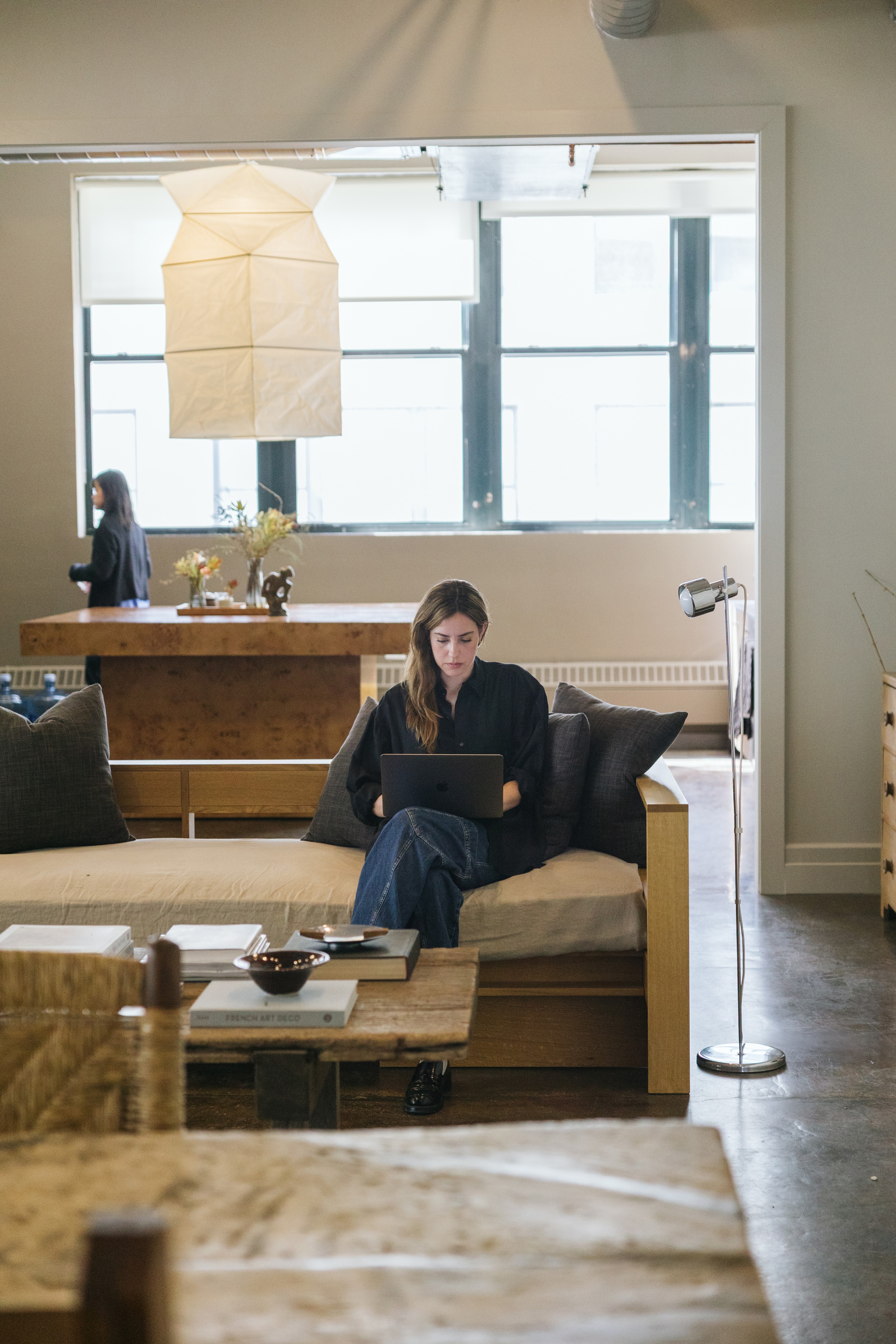 Girl working in office