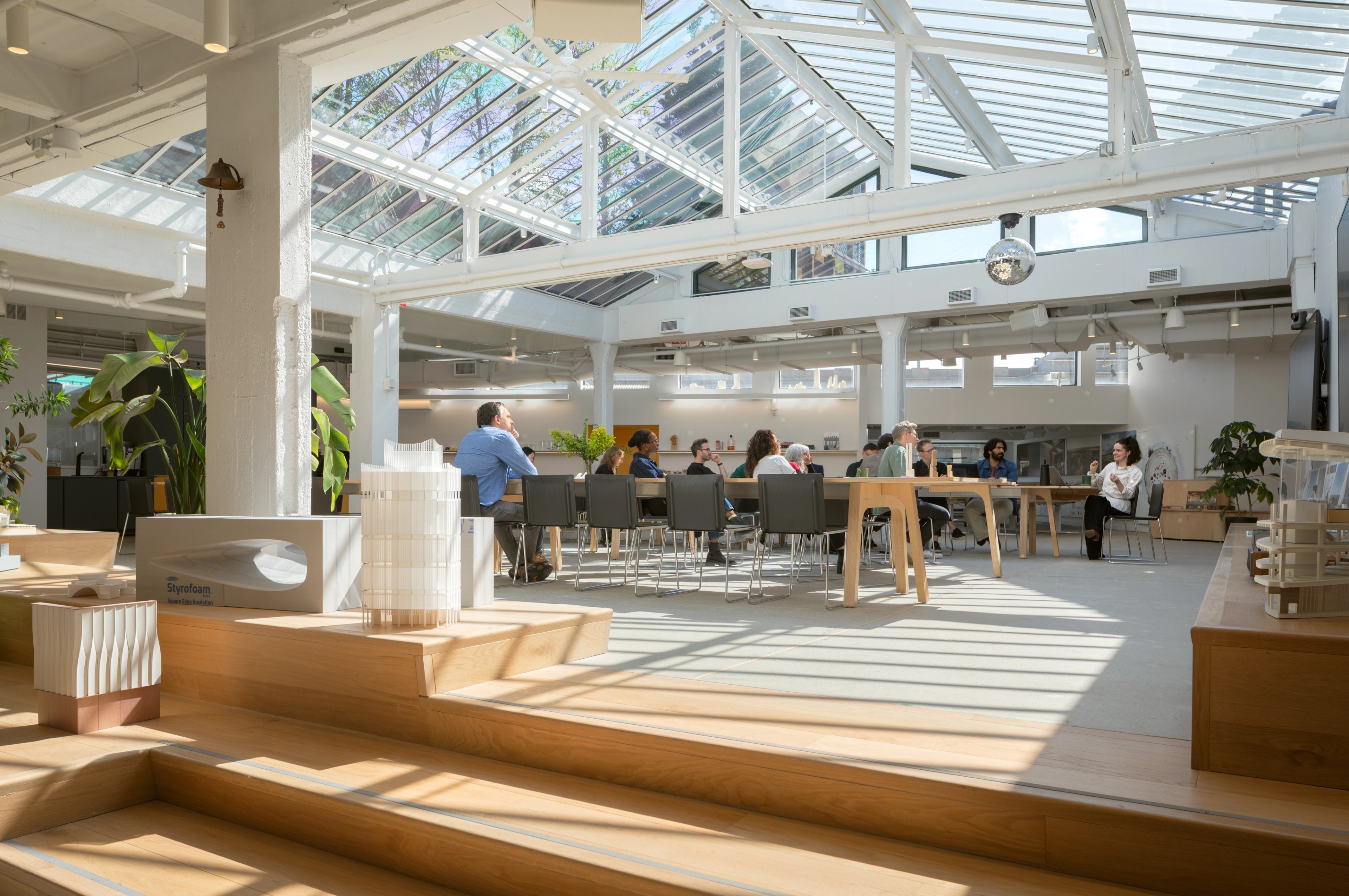 Skylight over common area in Snohetta office