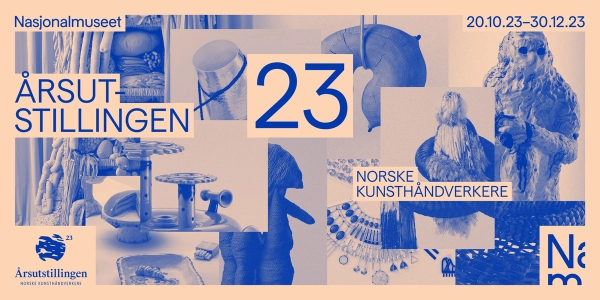  Plakat for Årsutstillingen 2023 på Nasjonalmuseet i Oslo.