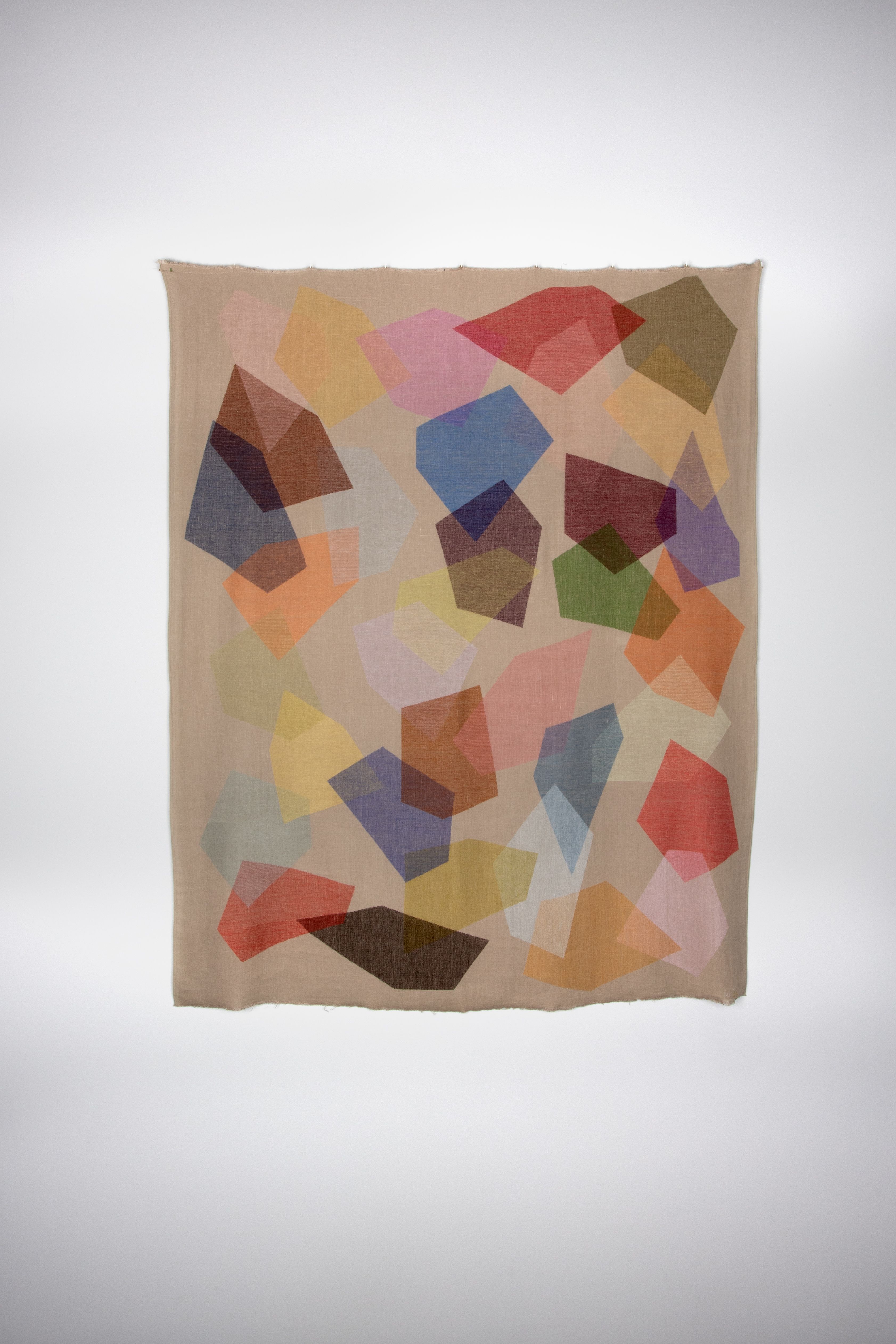 En fargerik firkant i tekstil