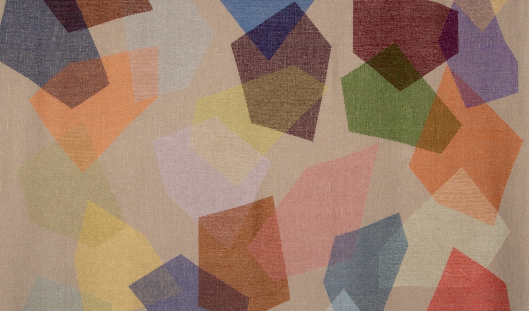 En fargerik firkant i tekstil