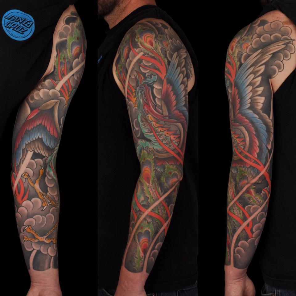 Phoenix arm tattoo