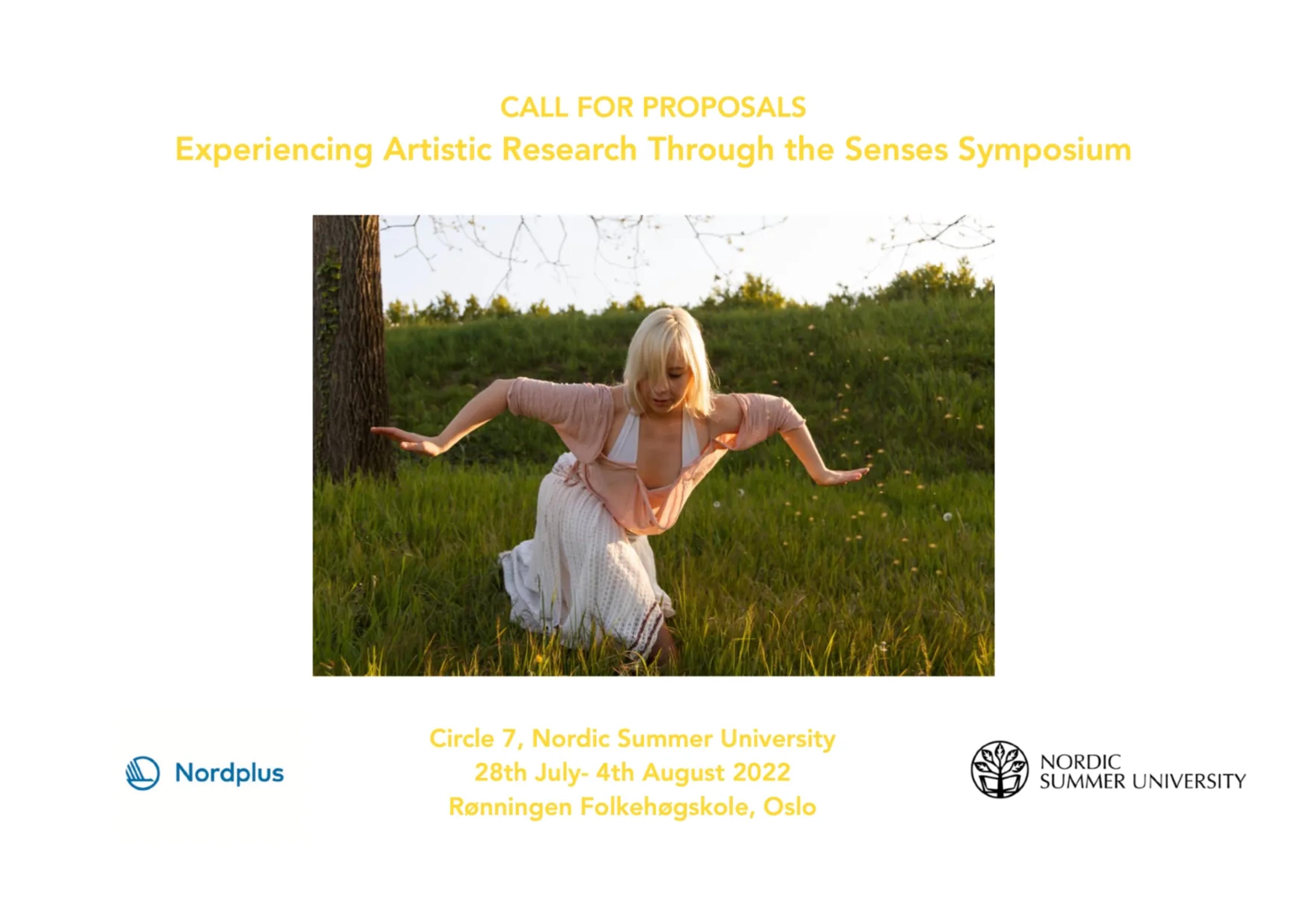 Nordic Summer University’s Artistic Research Conference: Experiencing Artistic Research Through the Senses.