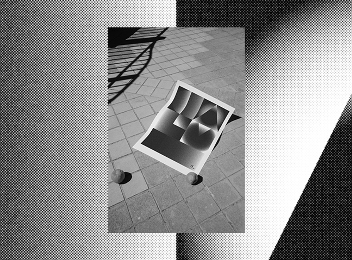 Composición fotográfica en blanco y negro con polaroid - trabajo de Estudio Ser