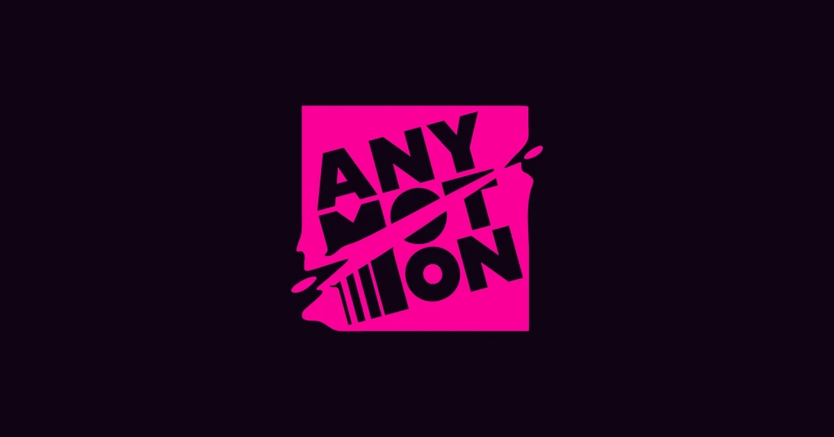 Logo del festival AnyMotion - evento de animación y motion design 2025