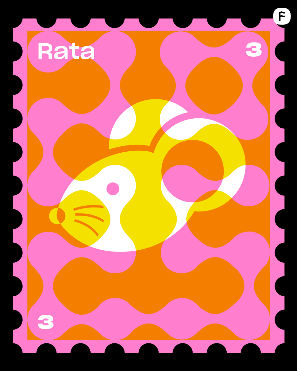 Estampilla del signo Rata - horóscopo chino para el mercado creativo 2025