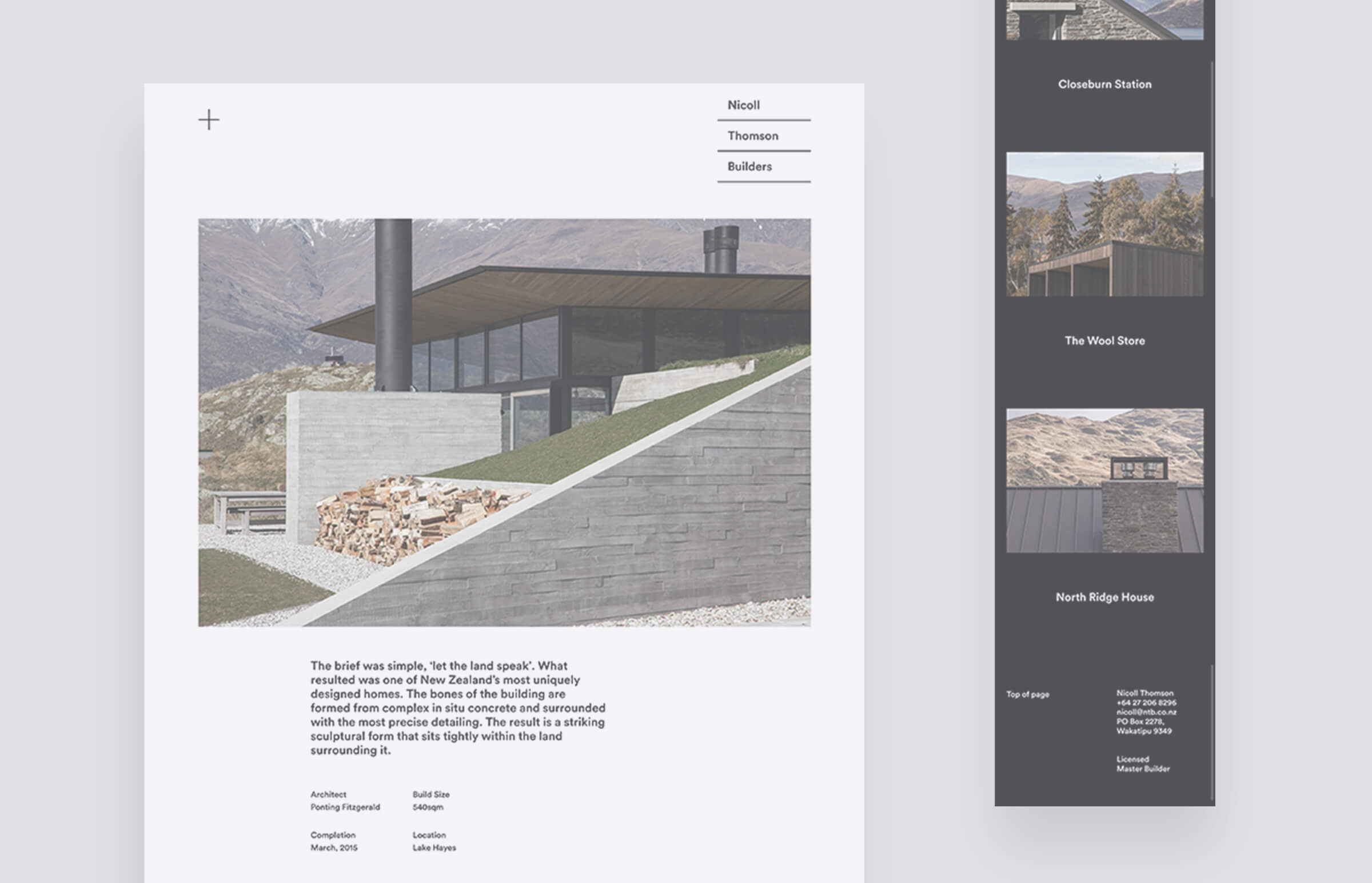 Nicoll Thomson Builders web design & branding