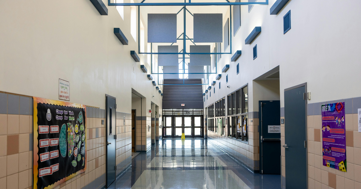 School corridor.