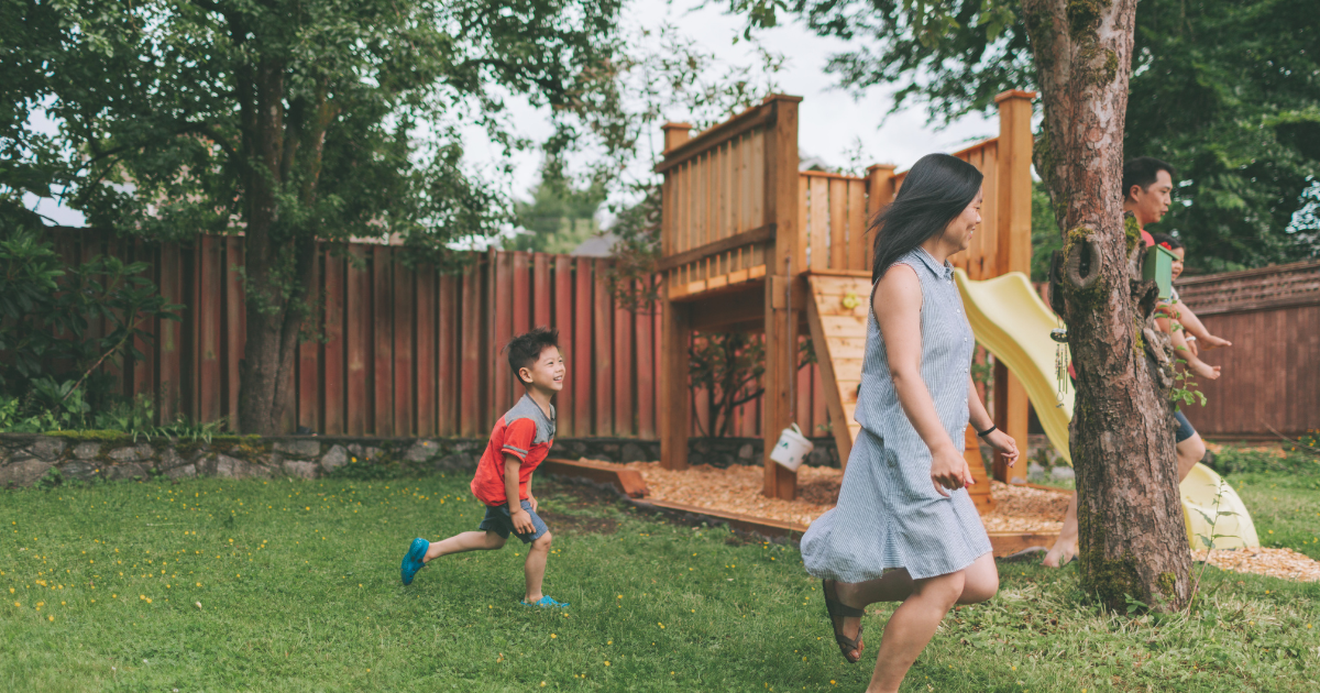 Family playing together.