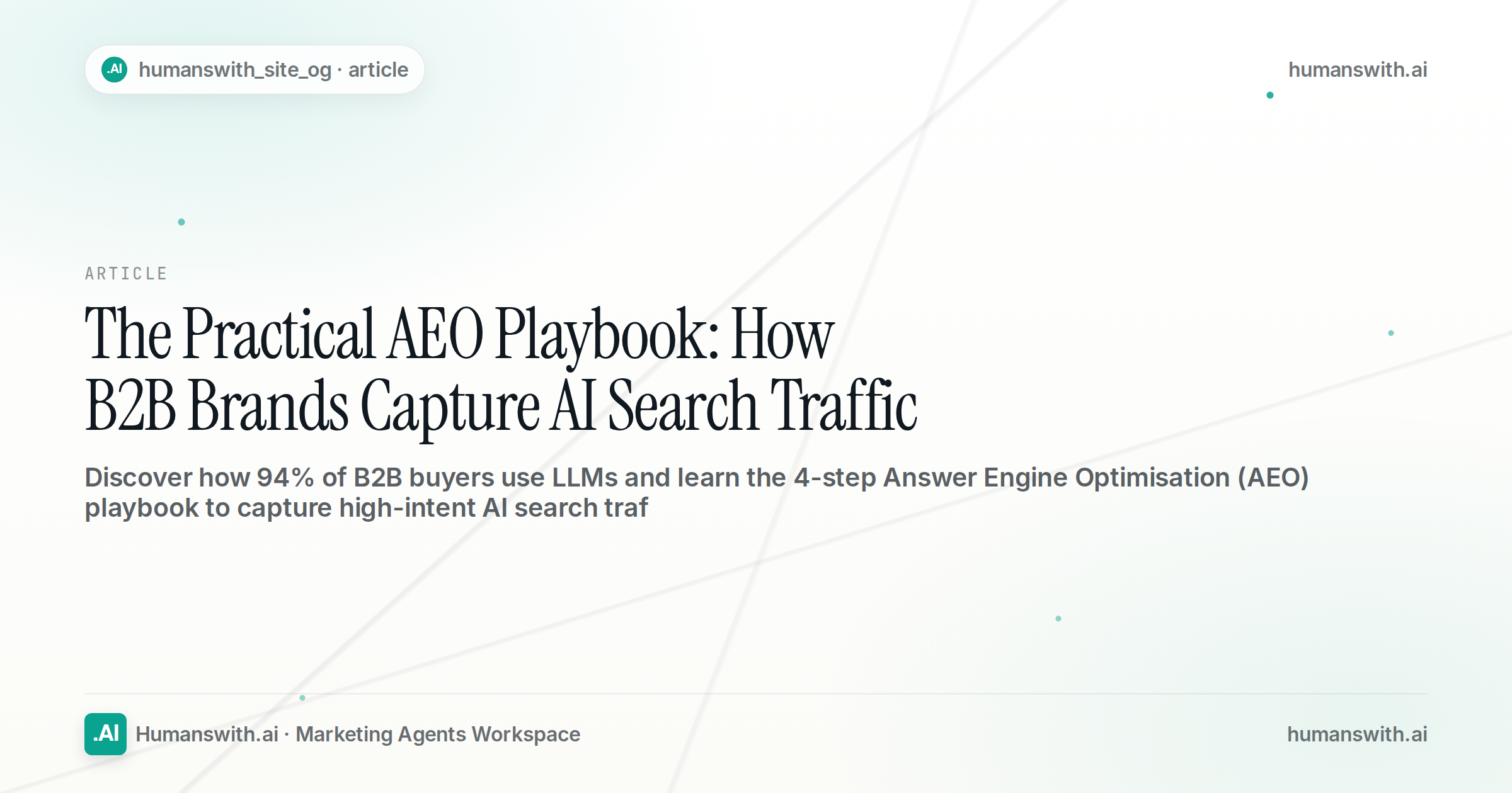 The Practical AEO Playbook: How B2B Brands Capture AI Search Traffic