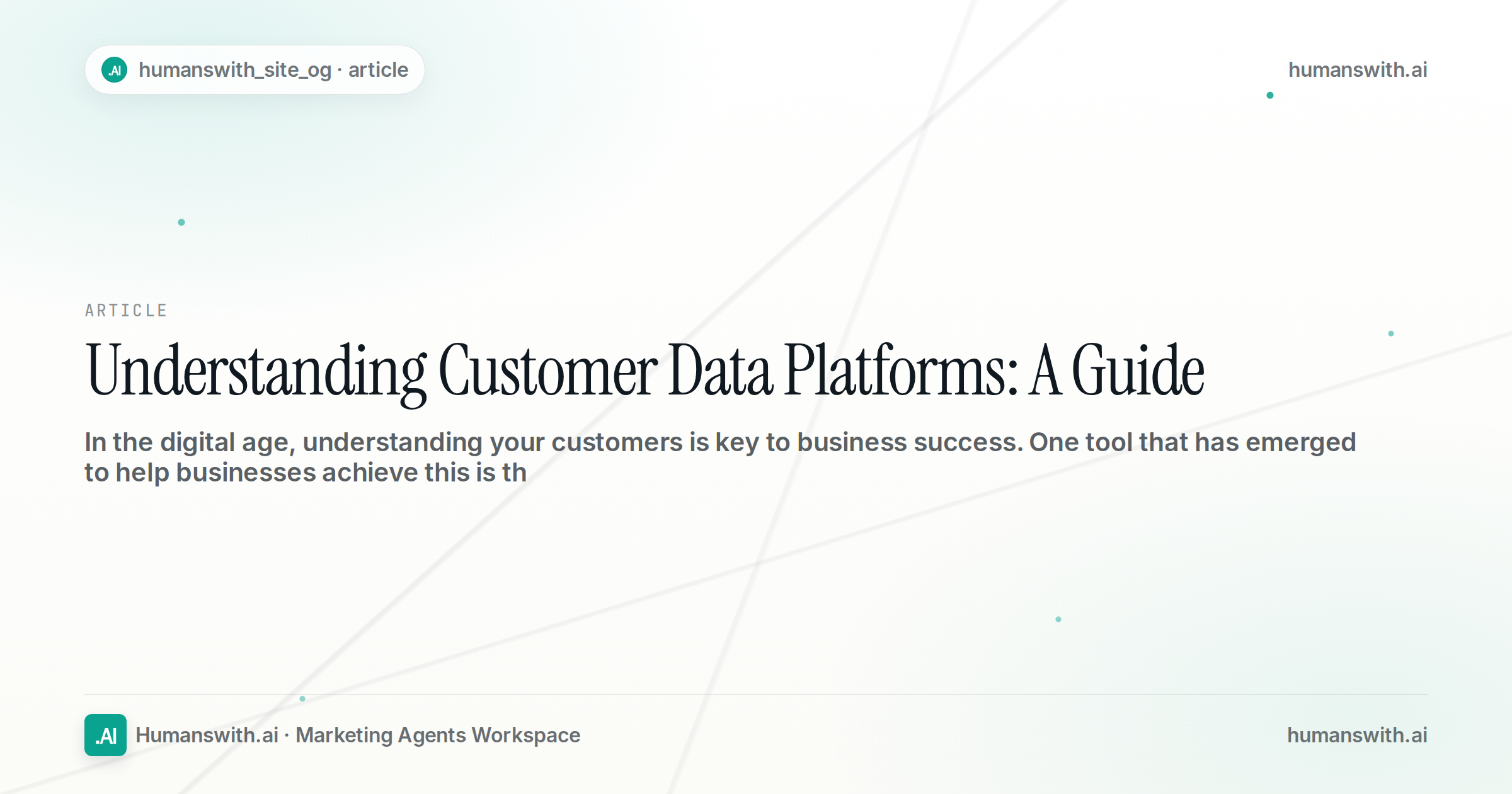 Understanding Customer Data Platforms: A Guide — cover