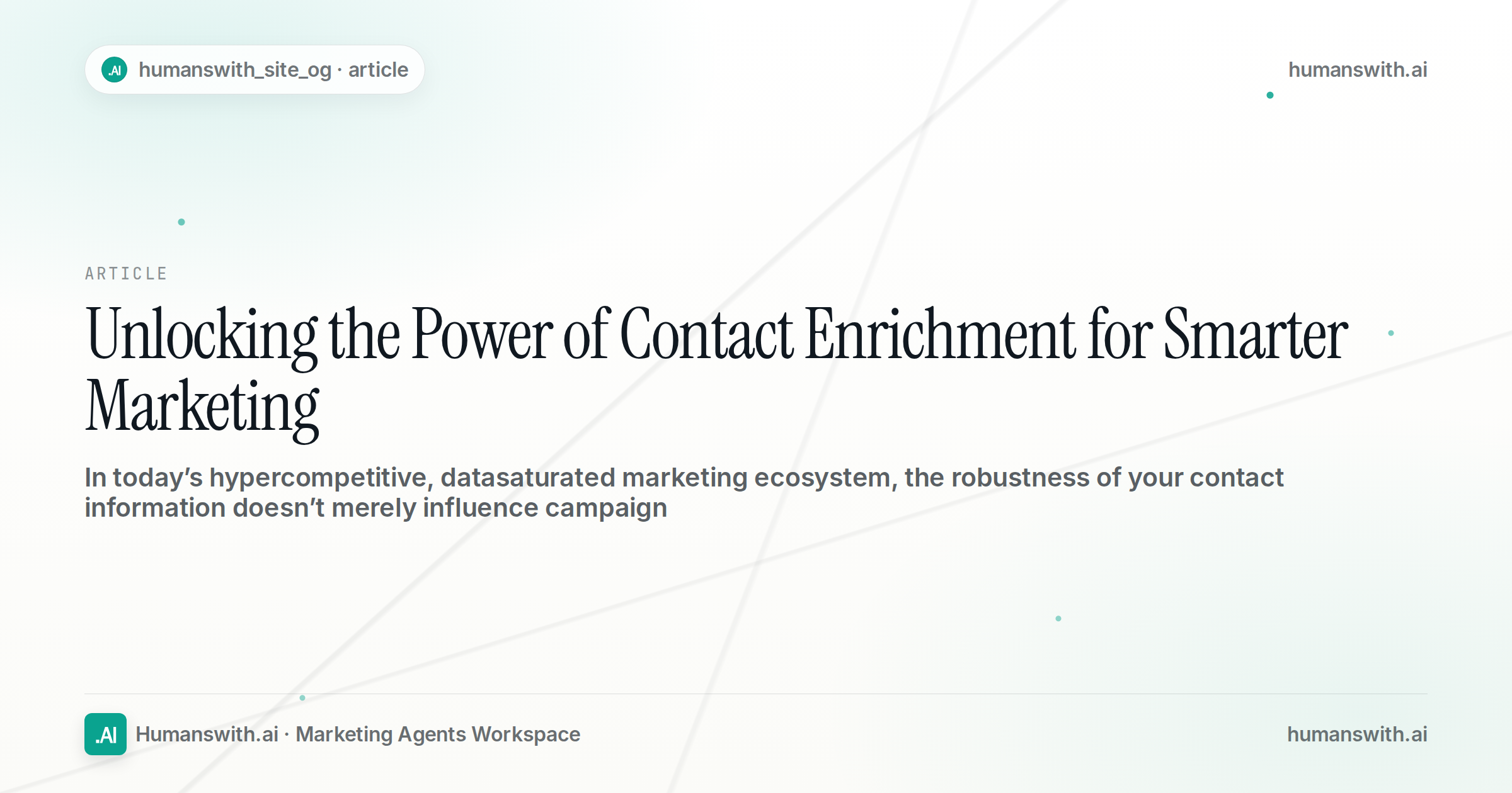 Unlocking the Power of Contact Enrichment for Smarter Marketing — cover