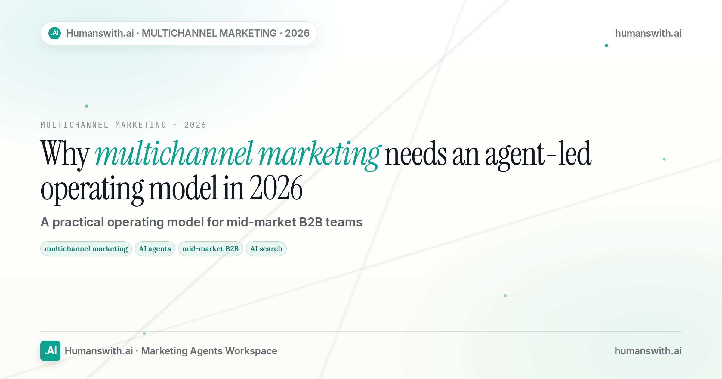 Editorial cover for Why multichannel marketing needs an agent-led operating model in 2026.