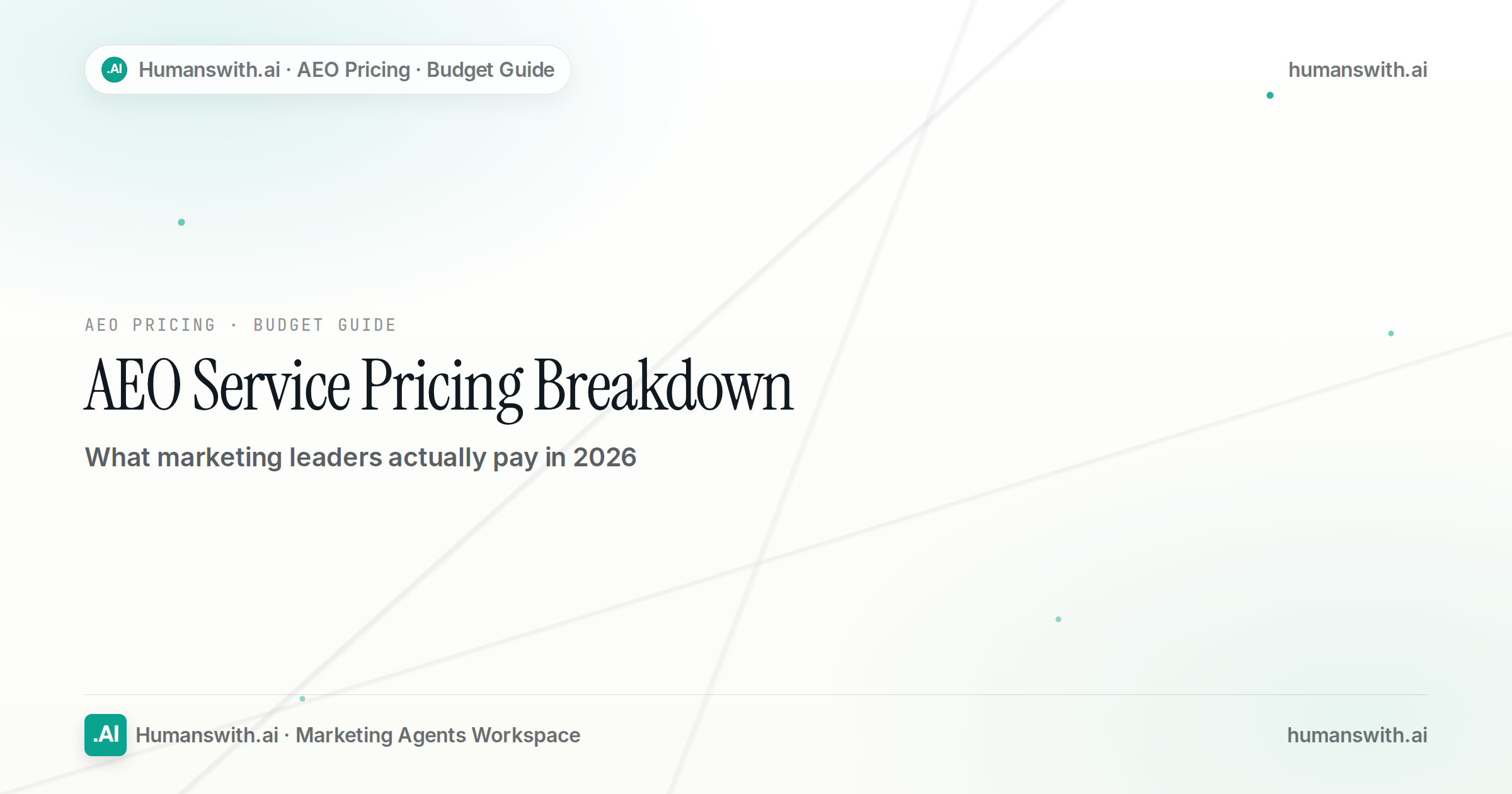 AEO Service Pricing Breakdown: What Marketing Leaders Pay in 2026 — cover
