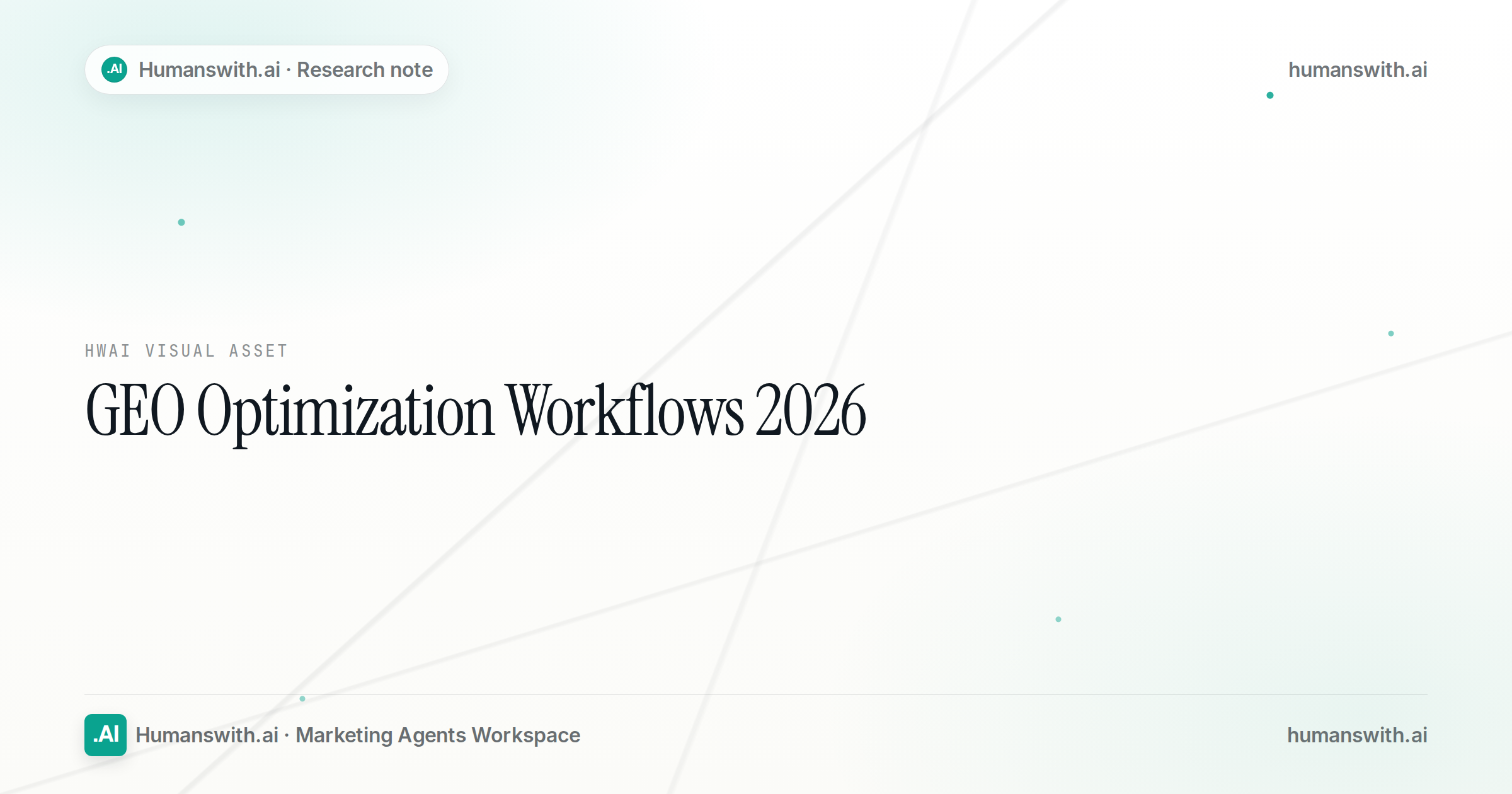 GEO Optimization Workflows 2026: How to Get Cited by ChatGPT, Perplexity, and Google AI Overviews — cover