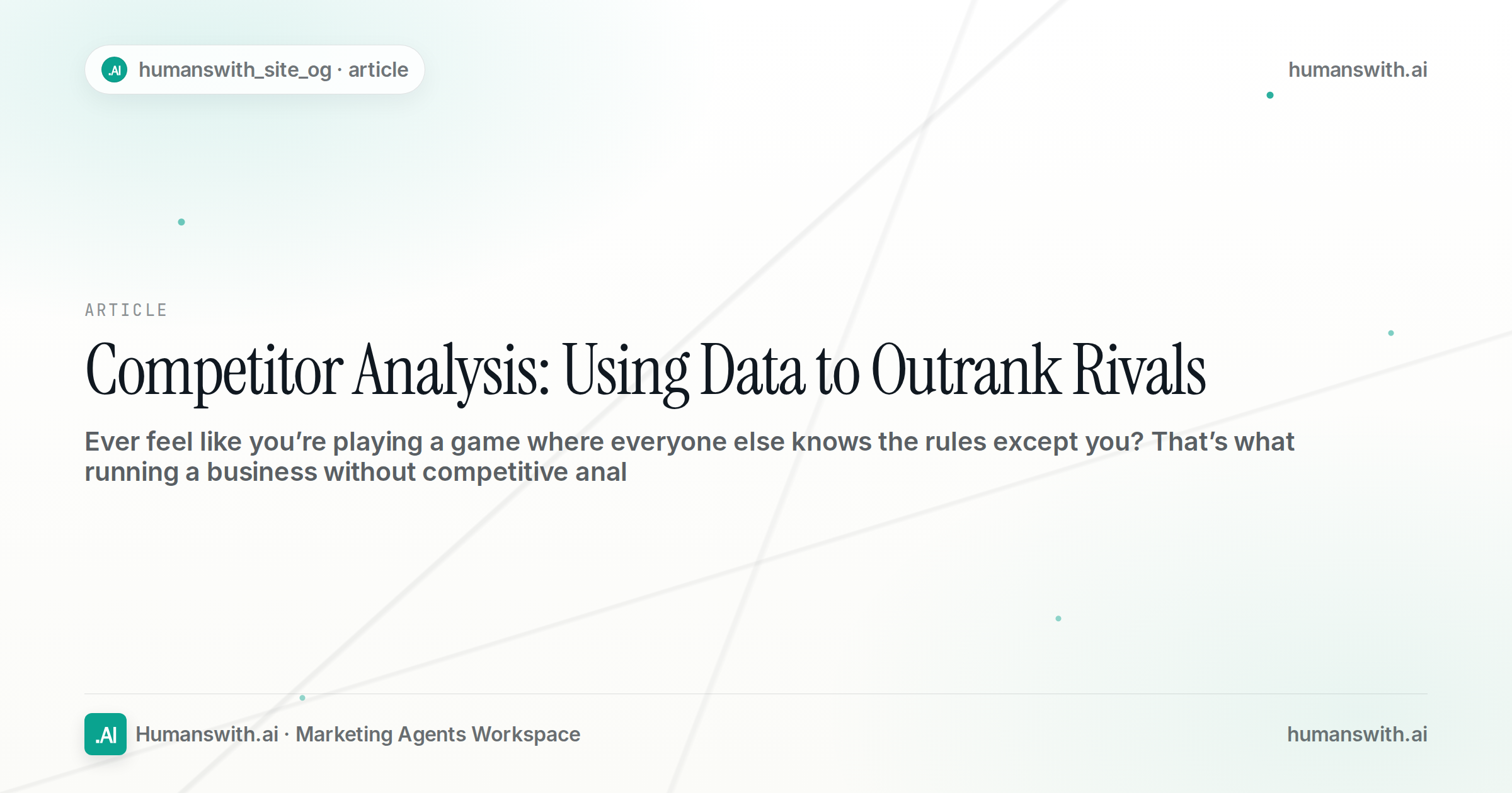 Competitor Analysis: Using Data to Outrank Rivals — cover