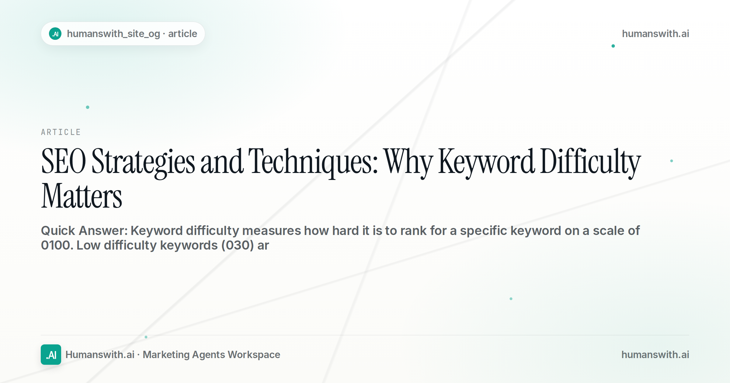 SEO Strategies and Techniques: Why Keyword Difficulty Matters — cover
