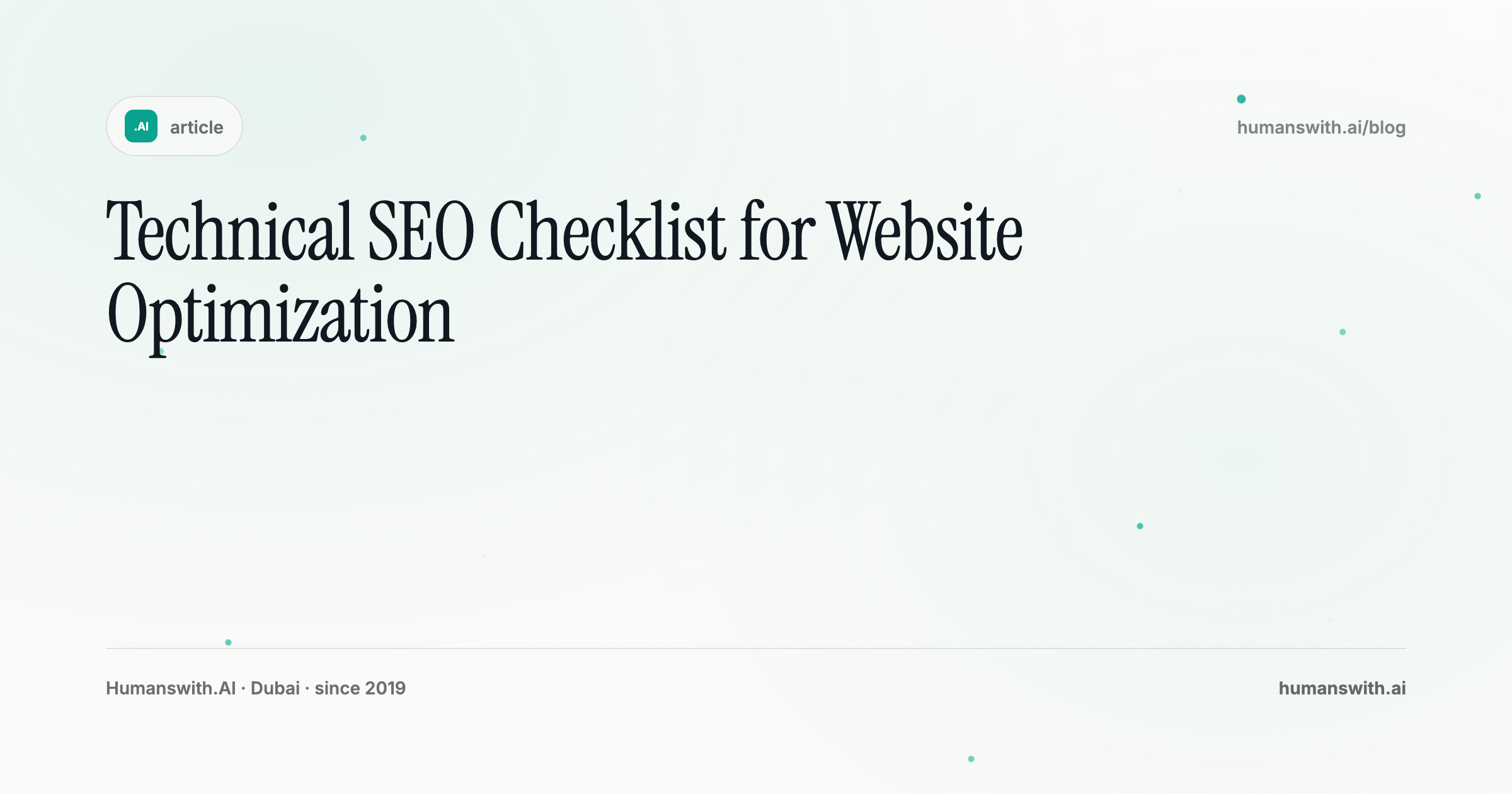Technical SEO Checklist for Website Optimization — cover